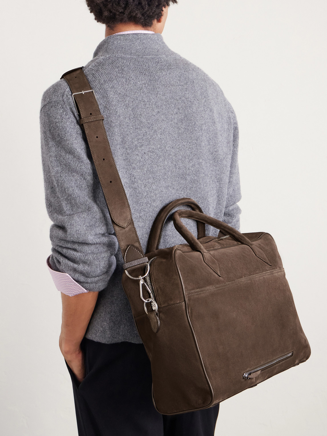  Métier - Closer Suede Weekend Bag - Men - Brown 