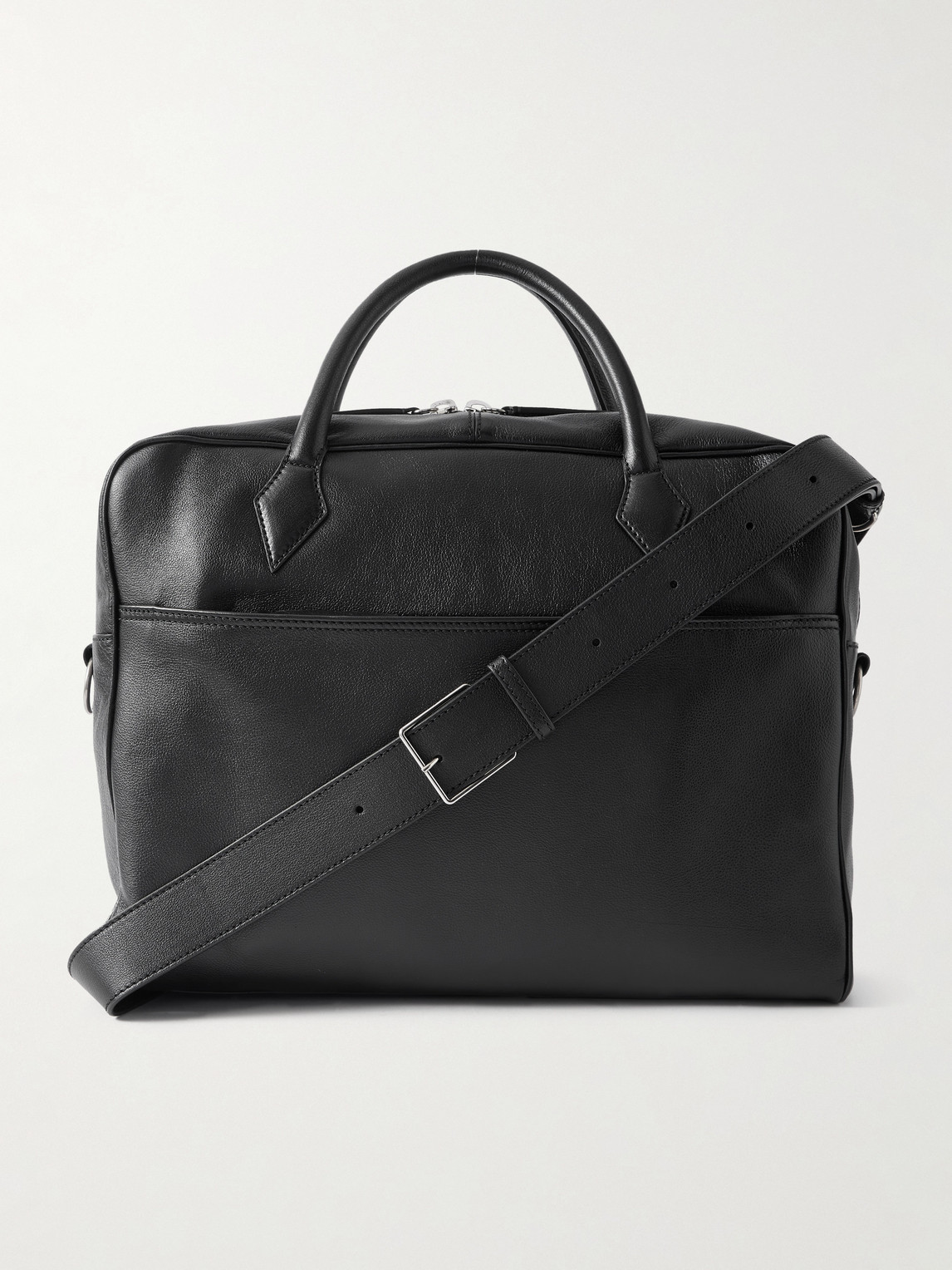 Metier Closer All Day Leather Briefcase In Black