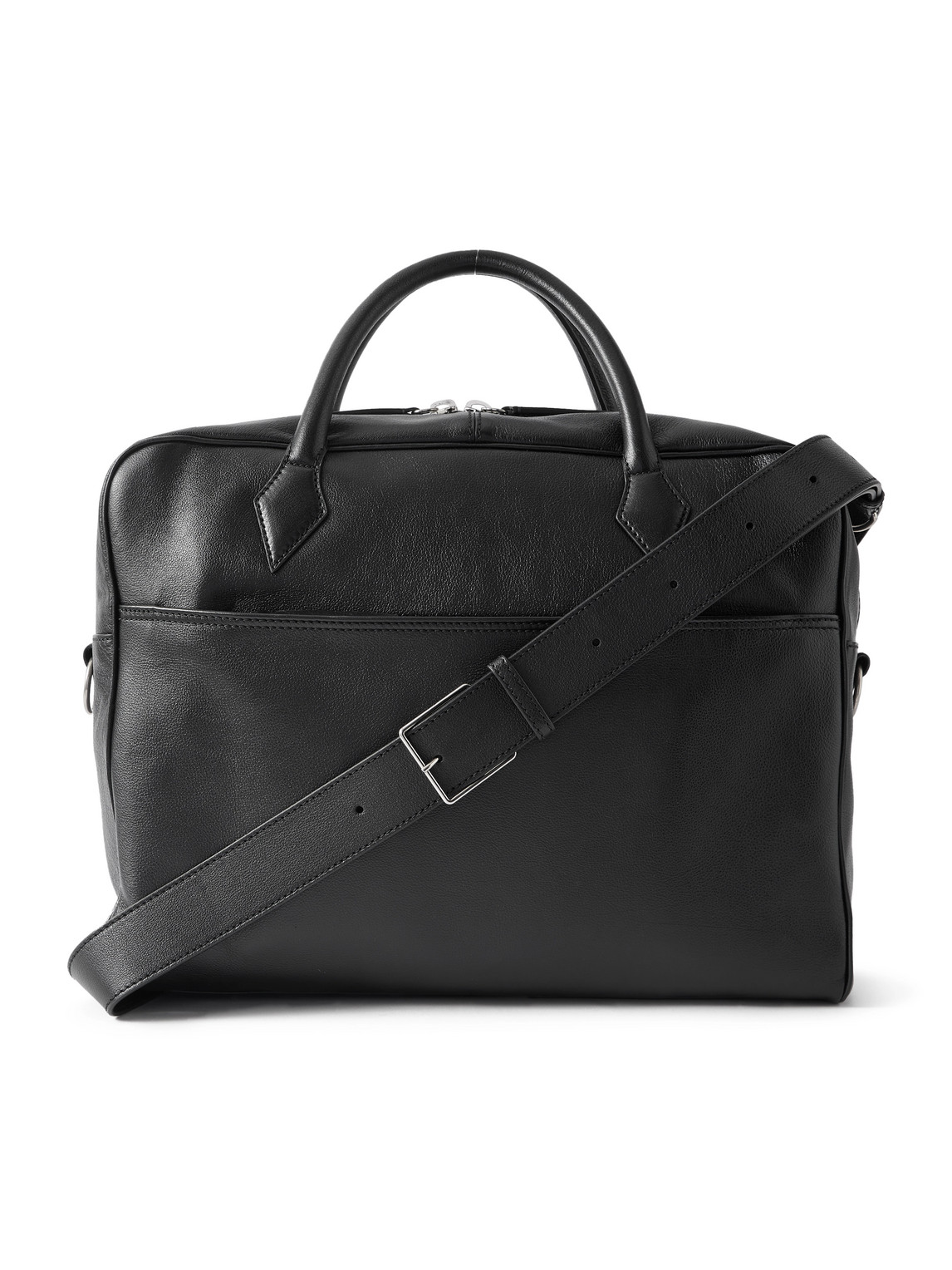 Metier Closer All Day Leather Briefcase In Black