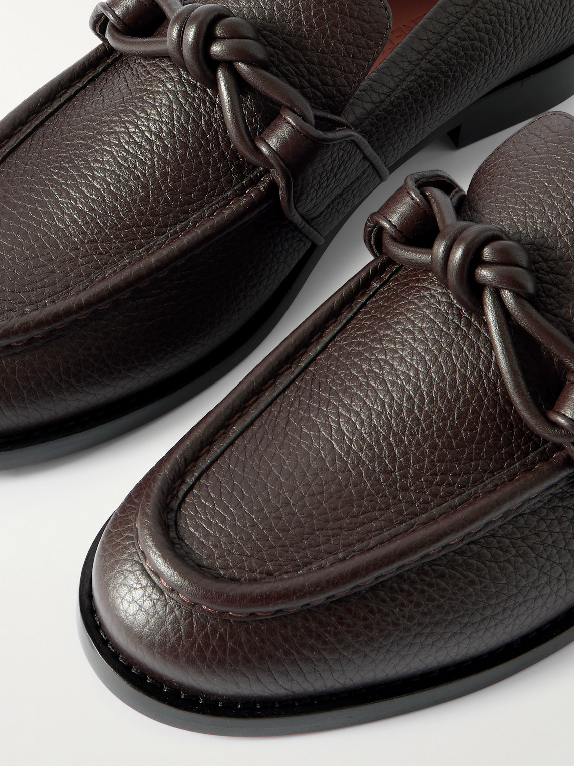 Astaire Knot-Detailed Full-Grain Loafers