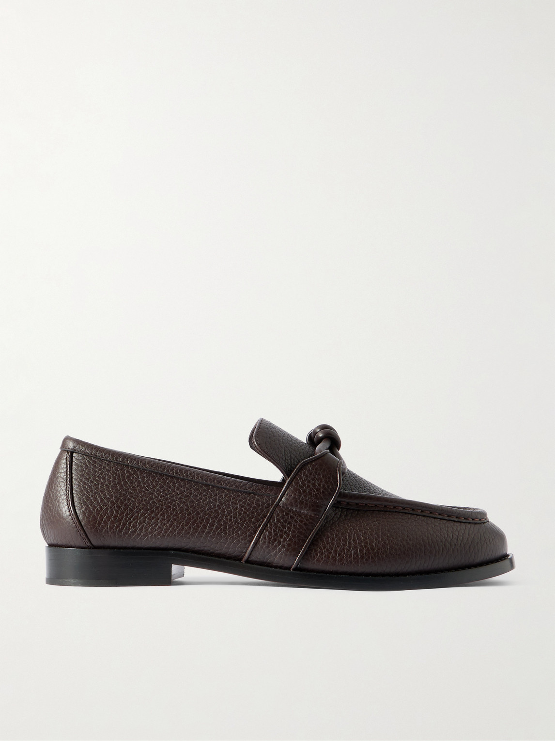 Bottega Veneta Astaire Knot-Detailed Full-Grain Leather Loafers EU 43