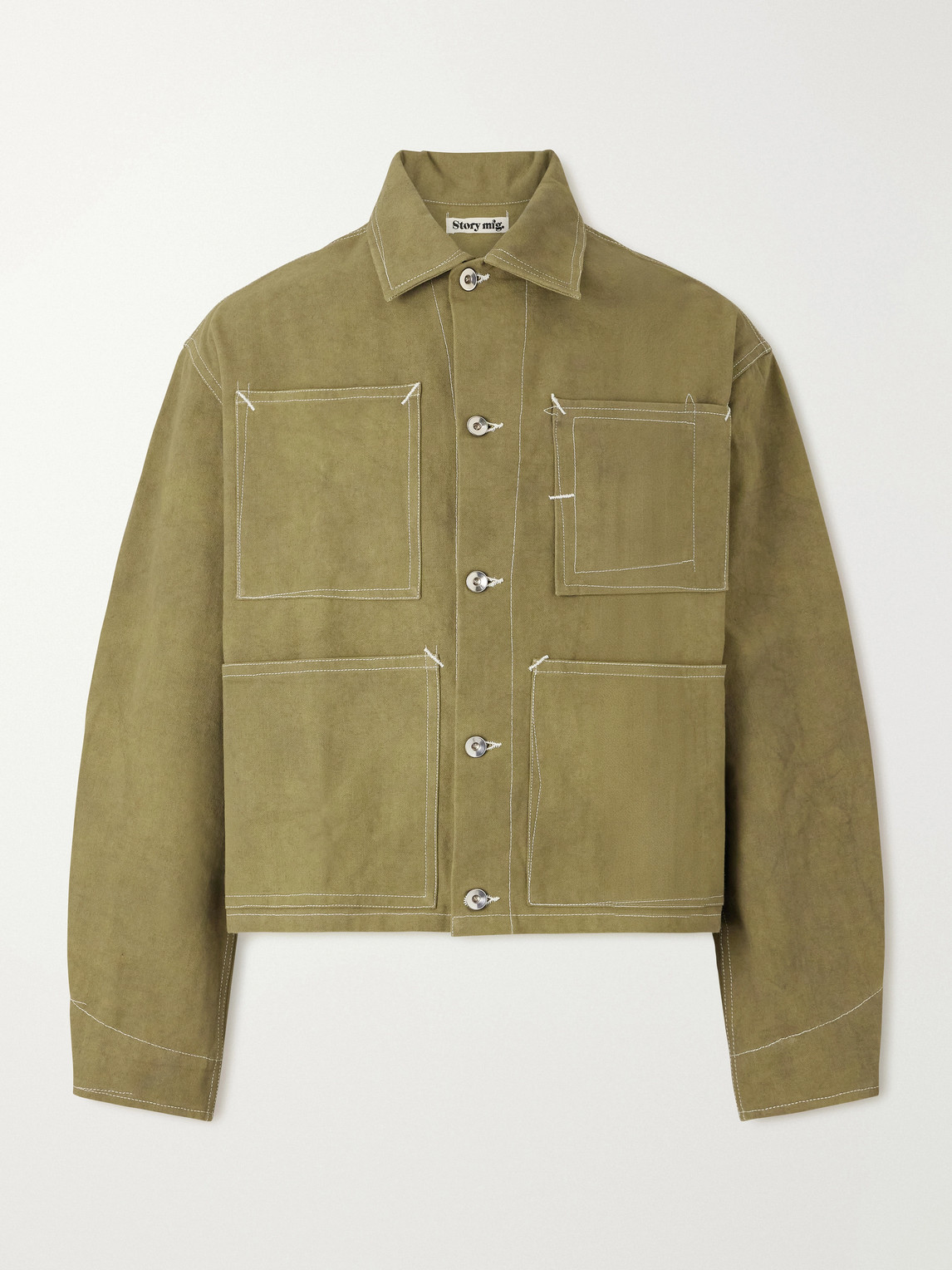 Story Mfg. Post Cropped Cotton-Canvas Jacketen