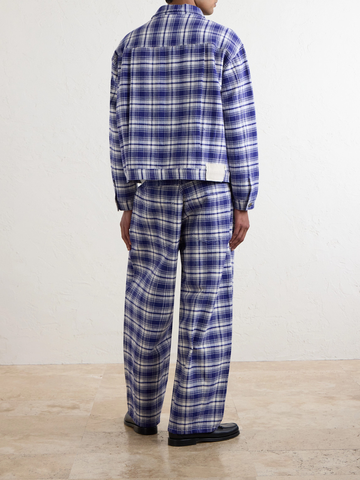  Story Mfg. - Friday Checked Cotton Jacket - Men - Blue - S 