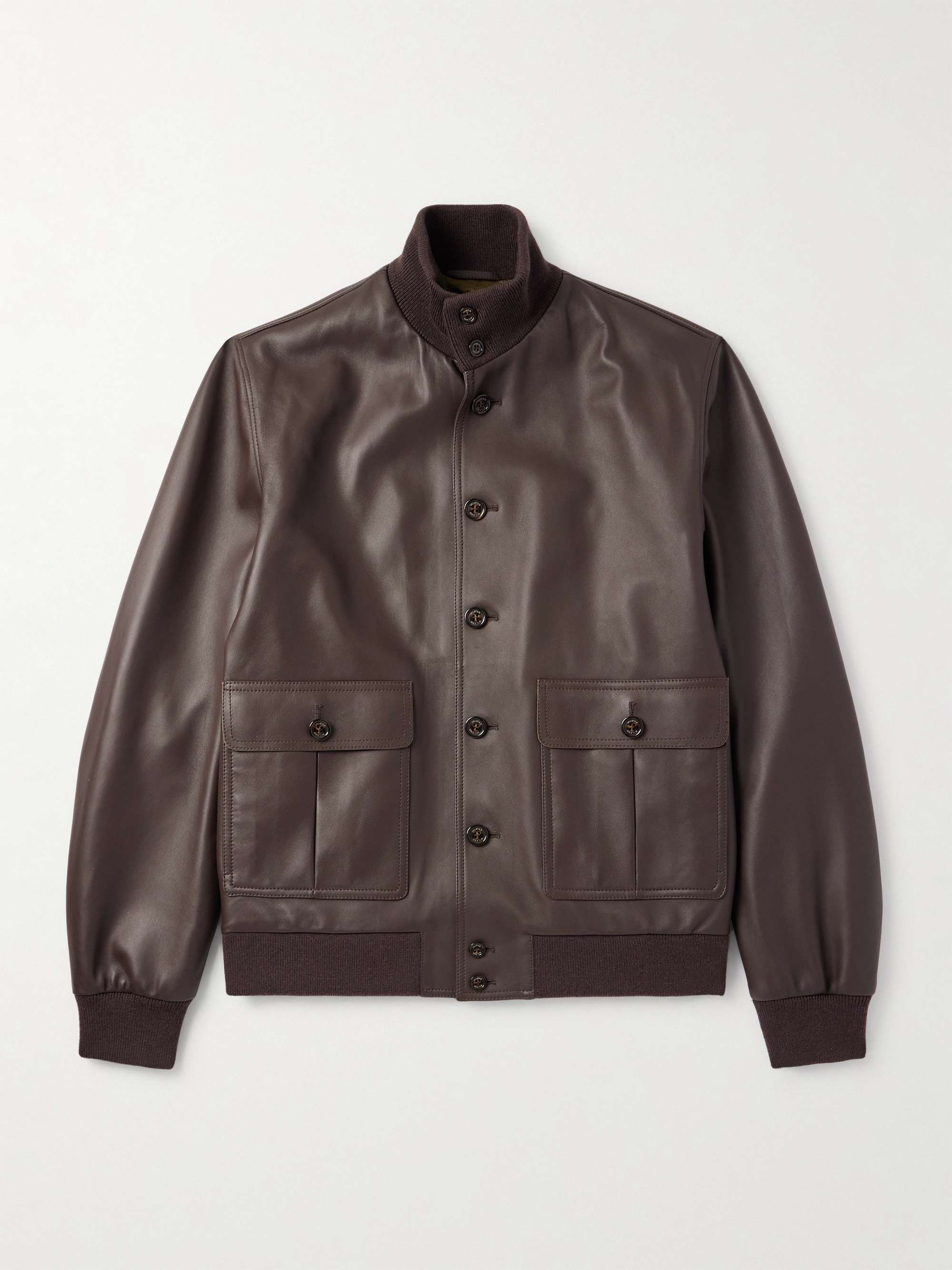 wales bonner スタッズレザージャケット Wales Bonner レザージャケット | ブラウン | FARFETCH JP