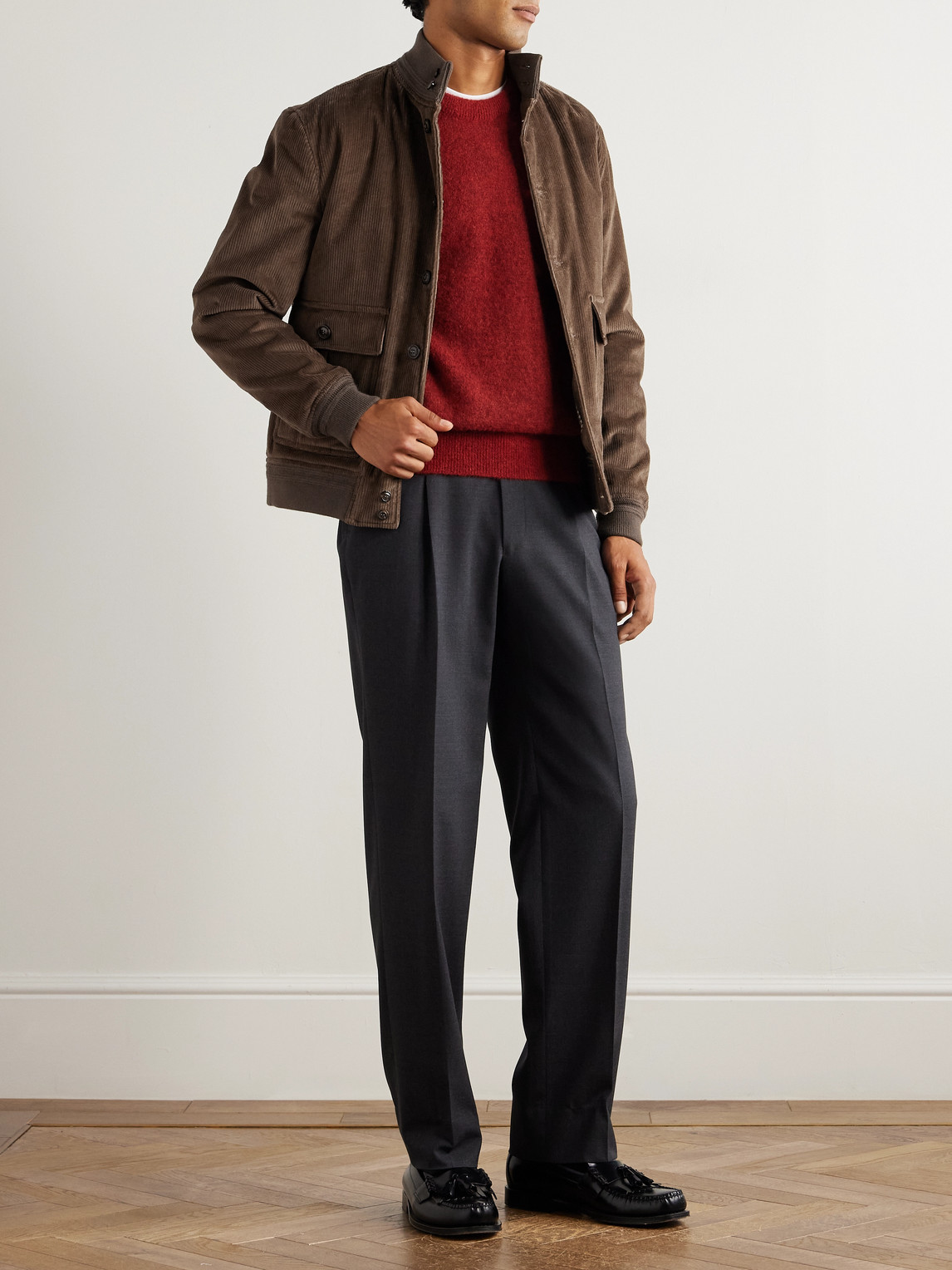 Valstar Ino Cotton-blend Corduroy Padded Jacket In Brown