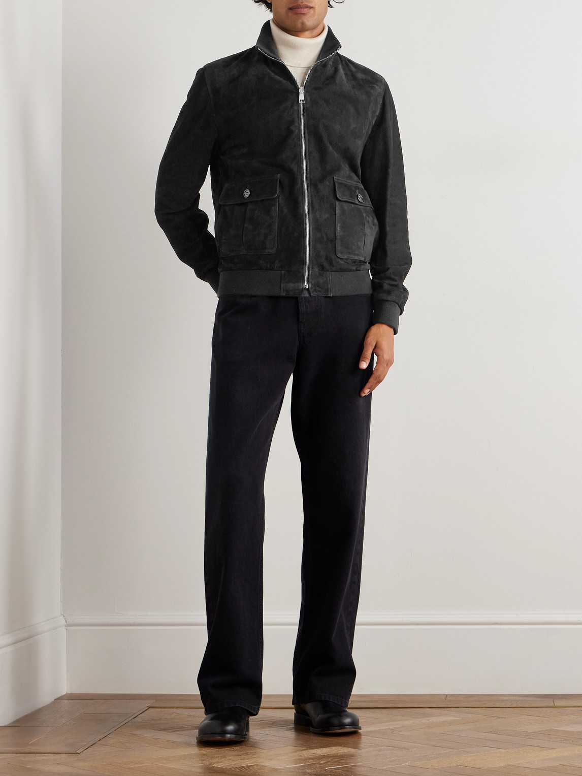 Valstar Ino Reversible Suede And Shell Jacket In Black