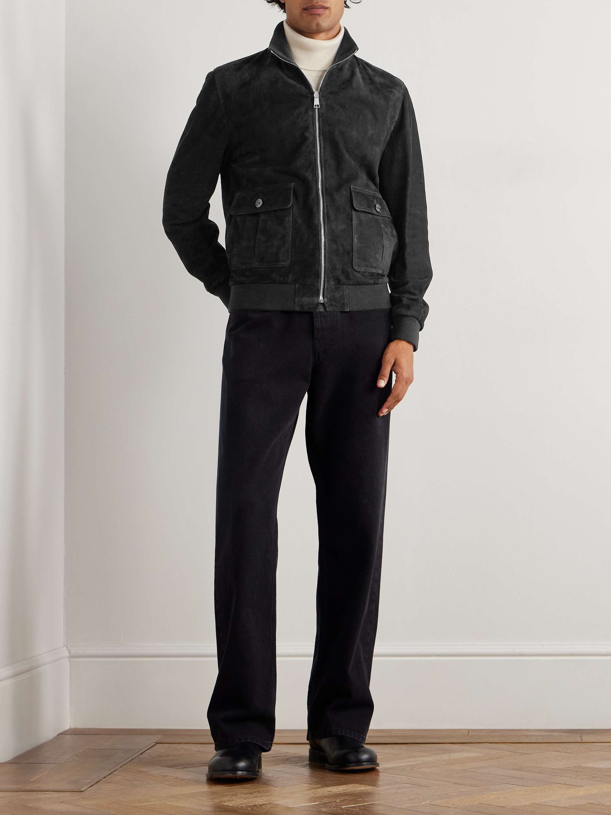 90-'s suède leather Valstar blouson bk VALSTAR Valstarino Reversible Suede and Shell Jacket for Men