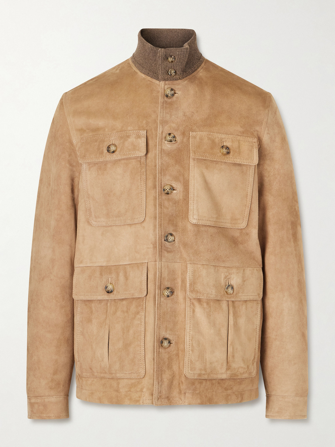 Valstar Brera Padded Suede Field Jacket In Brown