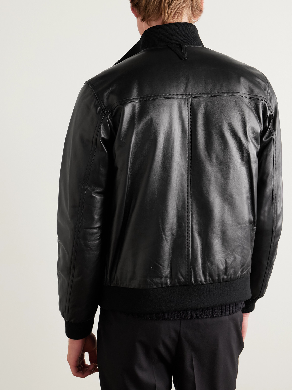 Valstar Ino Leather Down Jacket In Black