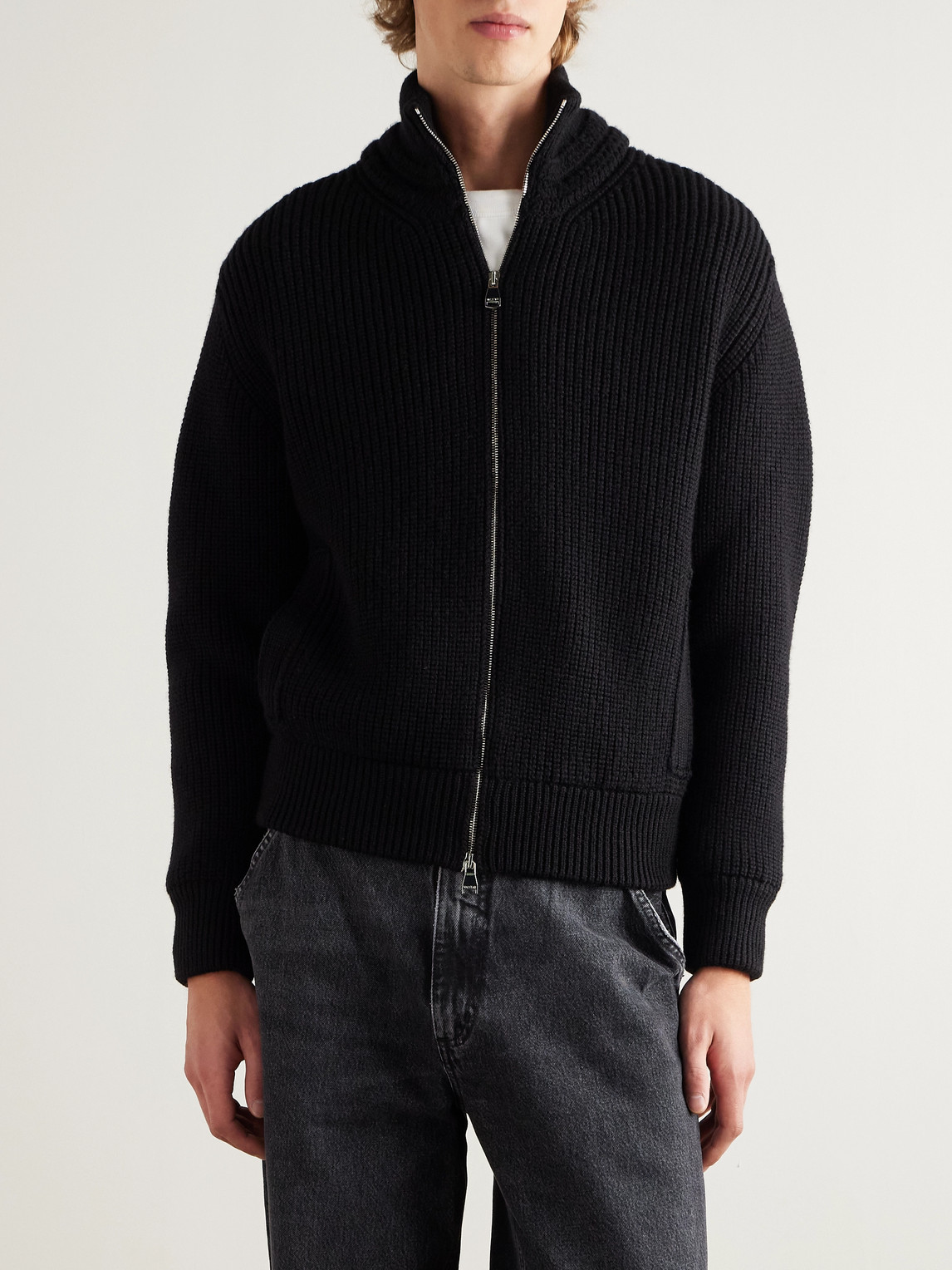  Valstar - Wool Zip-up Sweater - Men - Black - It 44 