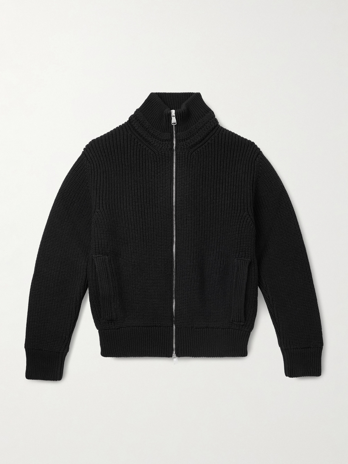 Valstar Wool Zip-up Sweater In Black