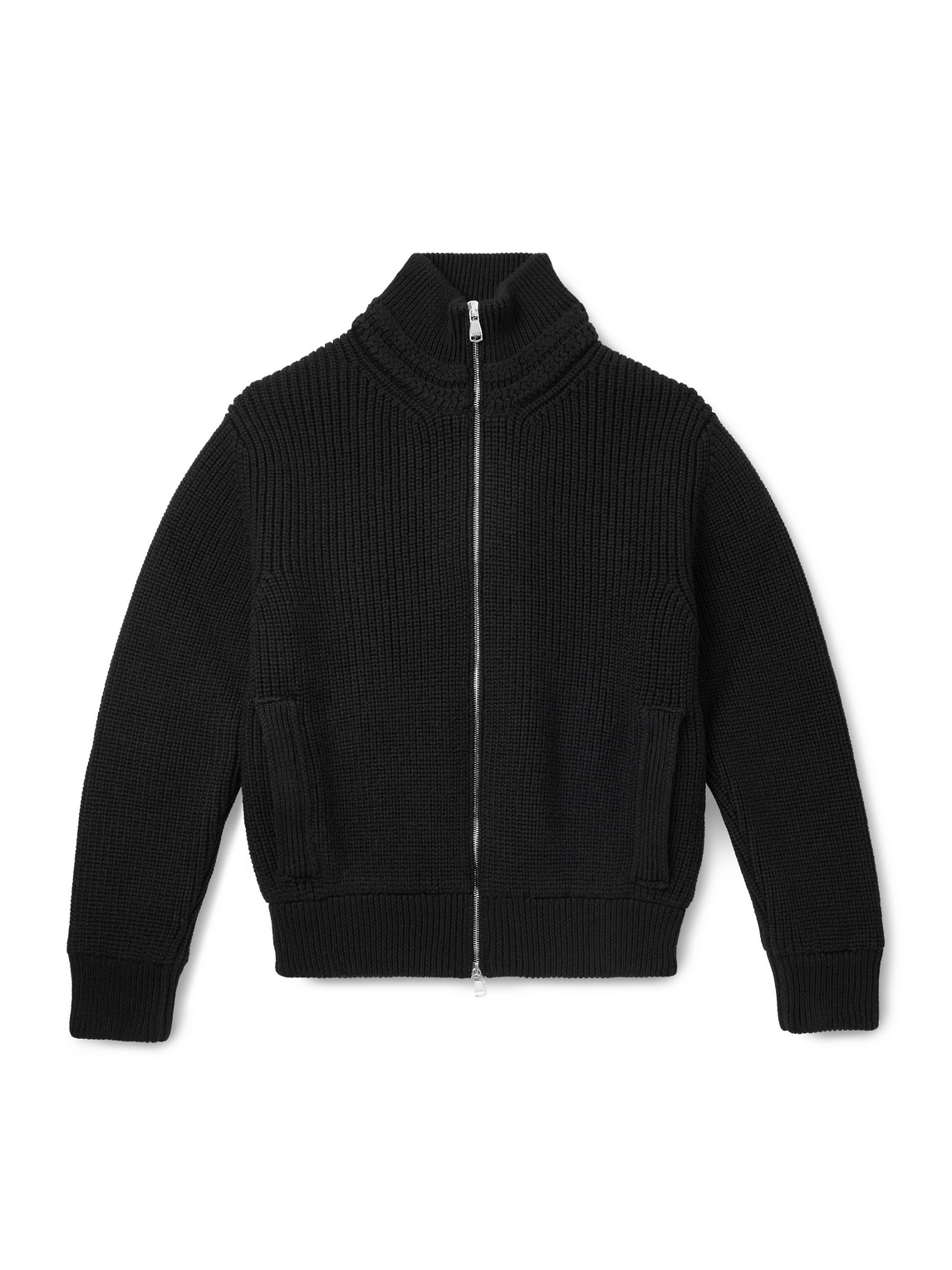 Valstar Wool Zip-up Sweater In Black