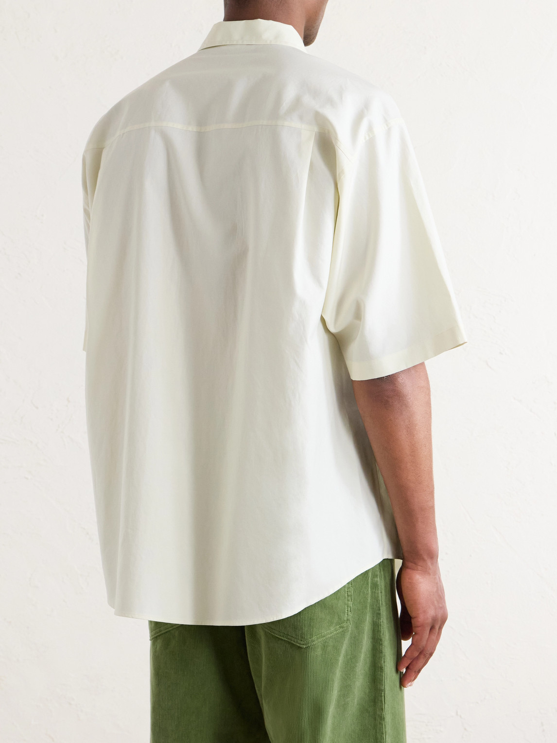 Auralee - Cotton-poplin Shirt - Men - Yellow - 3 