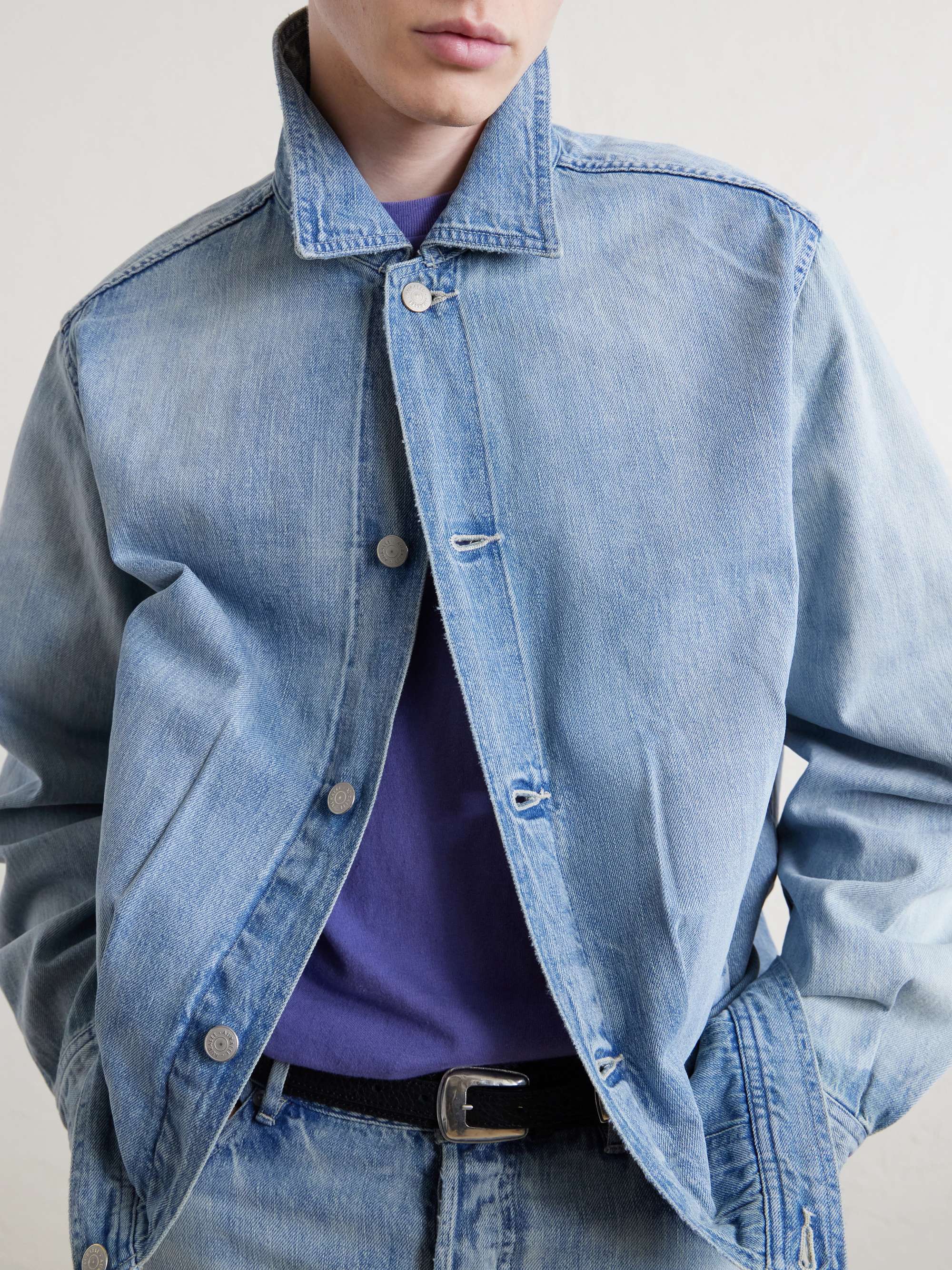 トップス AURALEE DENIM SHIRTS BLOUSON AURALEE Faded Denim Jacket for Men | MR PORTER