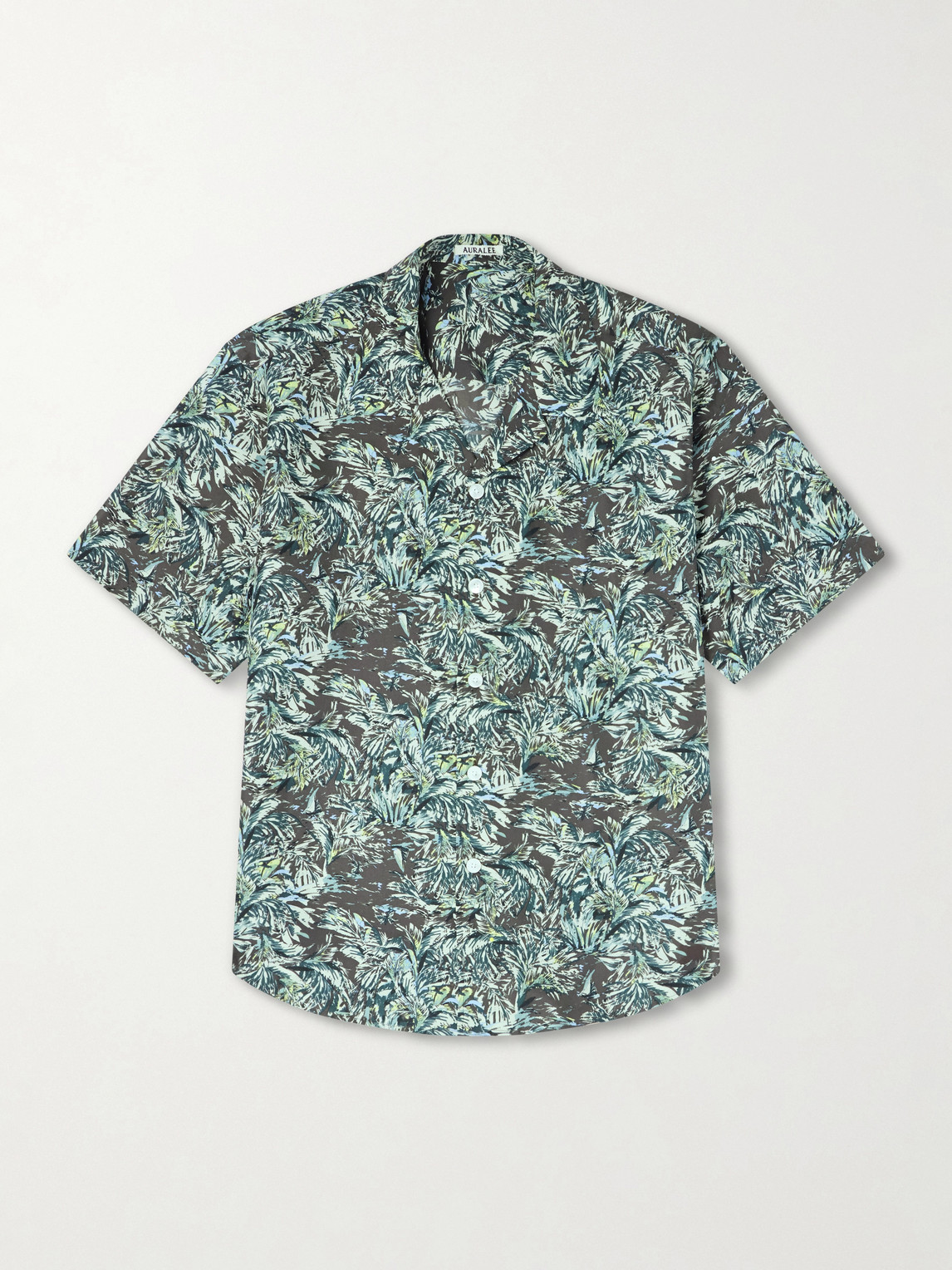 Auralee Printed Silk Satin Shirt - Men