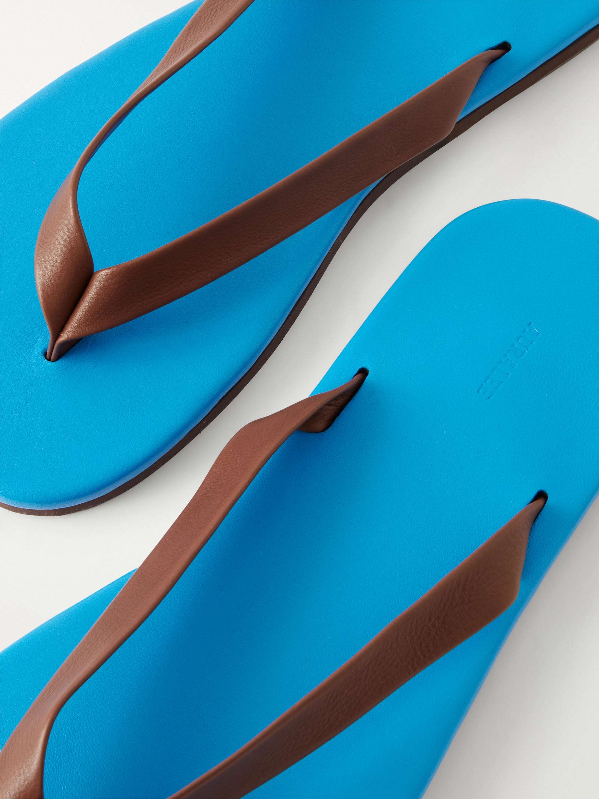 AURALEE オーラリー カーフヌバック レザー size4 AURALEE Leather Flip-Flops for Men | MR PORTER
