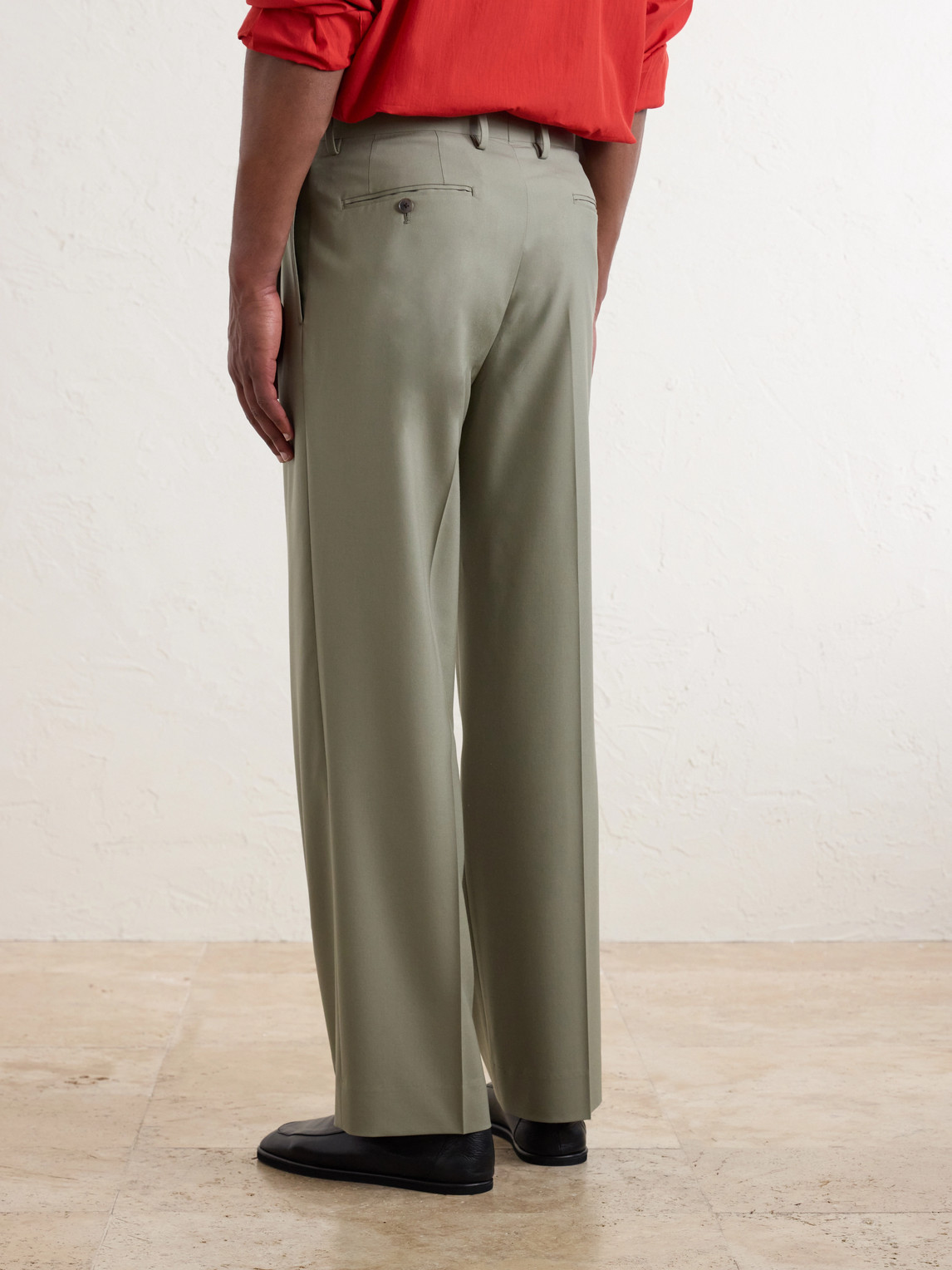  Auralee - Ultra Fine Tropical Wool Trousers - Men - Green - 3 