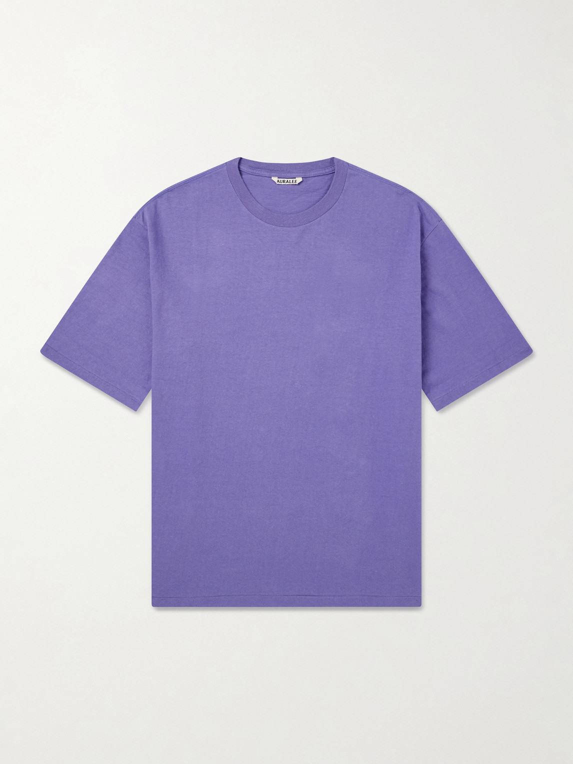 Auralee Organic Cotton-jersey T-shirt In Purple