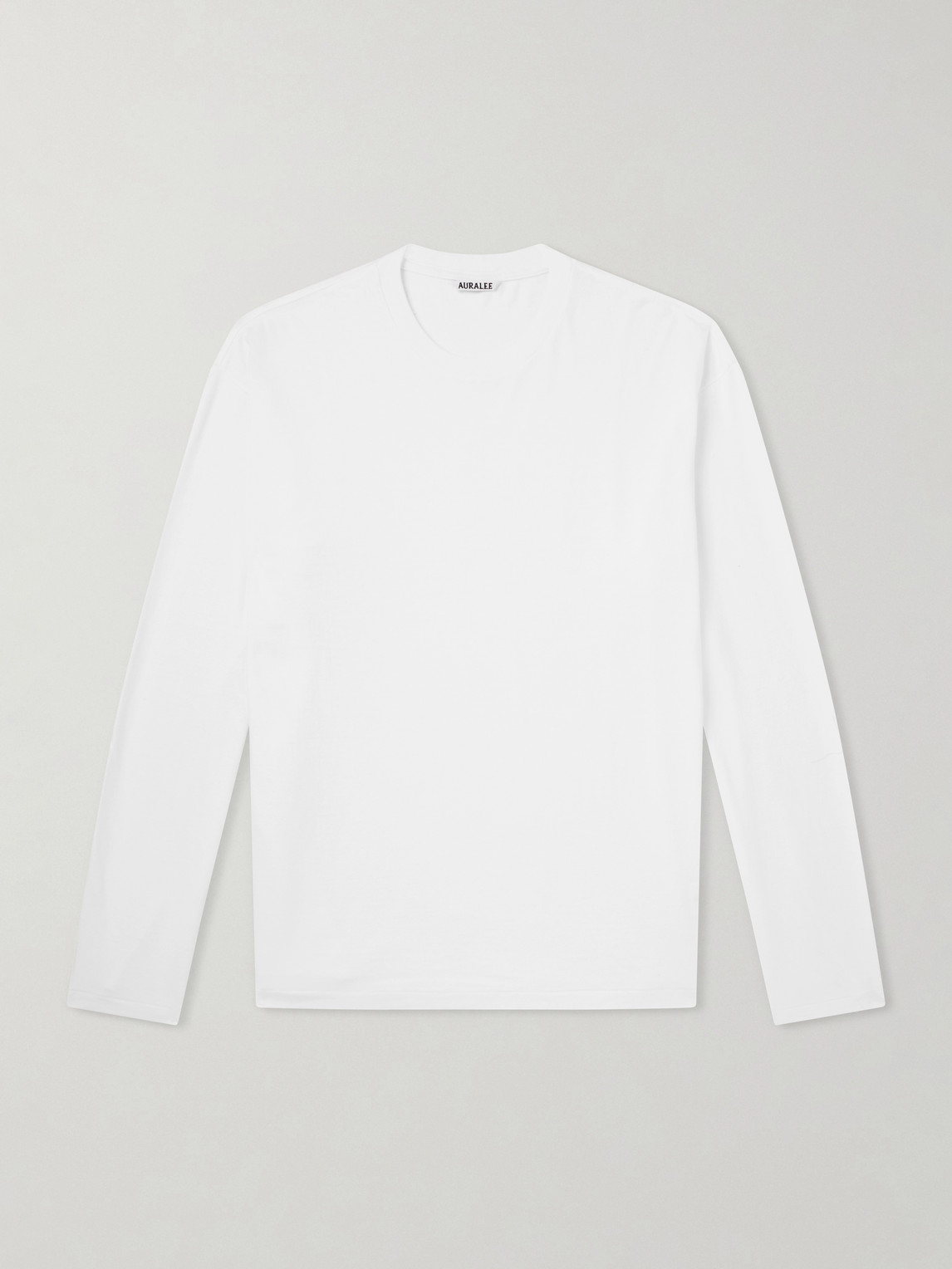 Auralee Organic Cotton-jersey T-shirt In White
