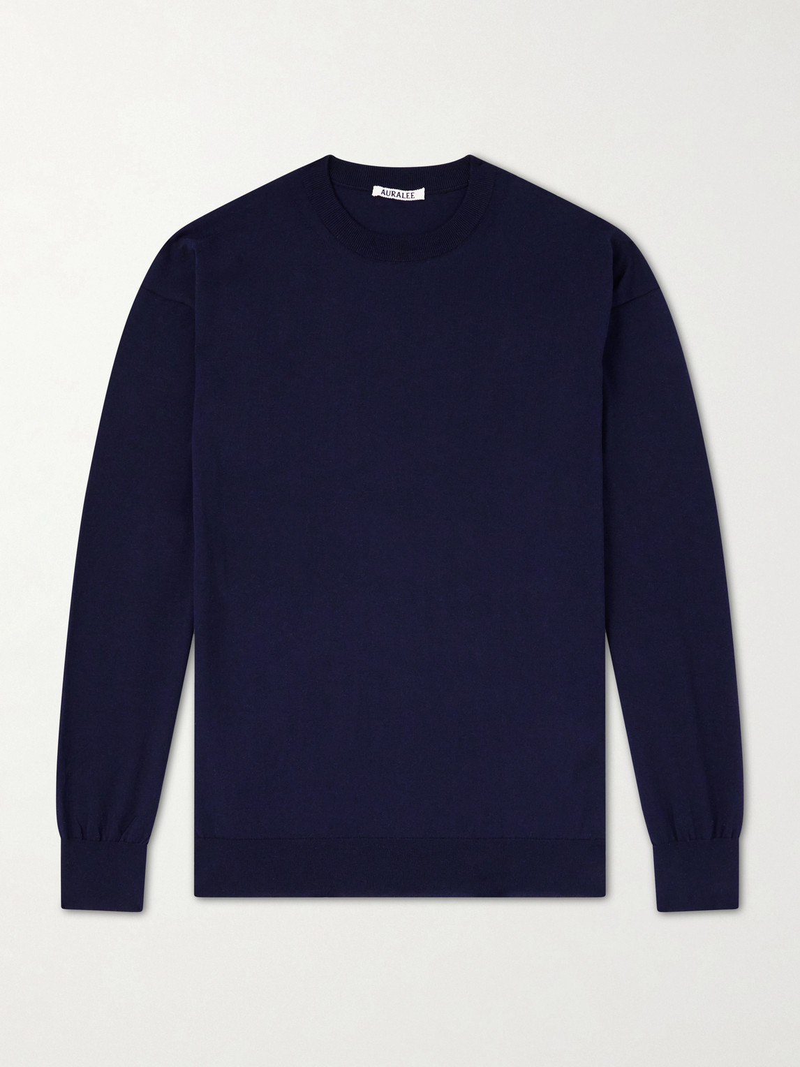 Auralee Luster Knitted T-shirt In Blue