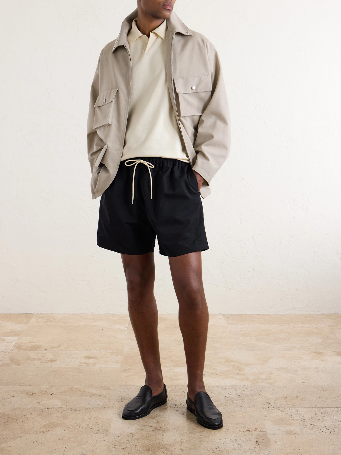 Knitted Silk Polo Shirt