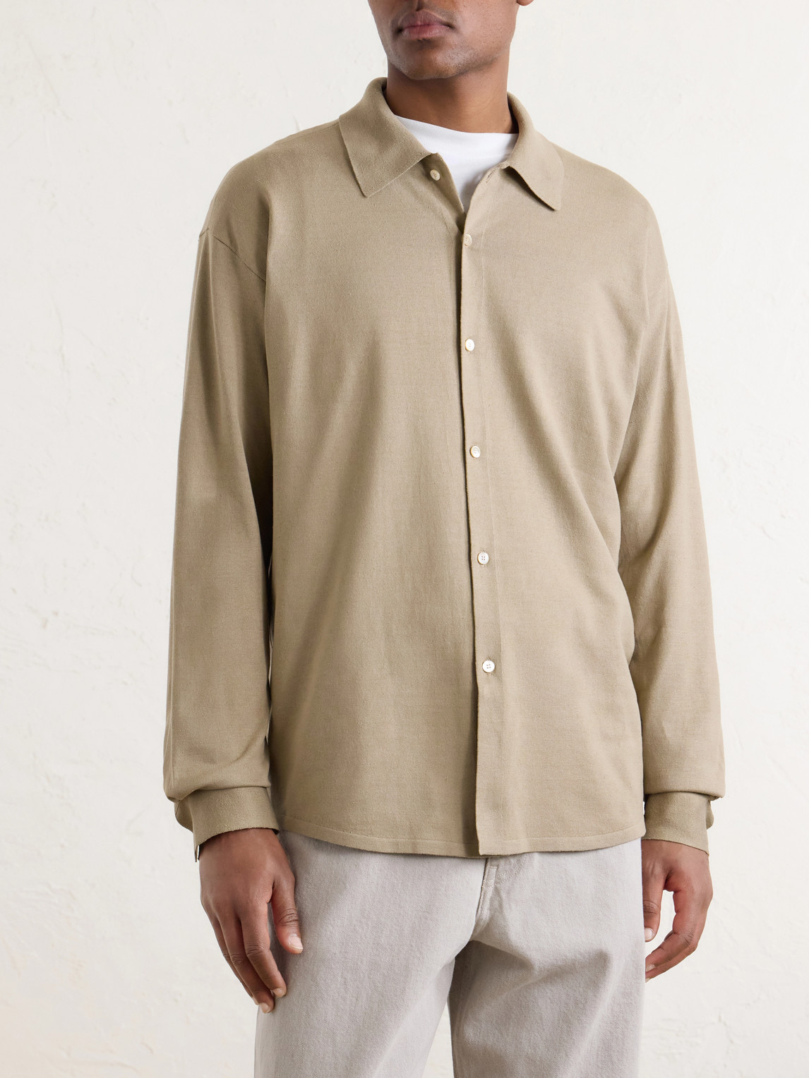  Auralee - Knitted Silk Shirt - Men - Neutrals - 4 