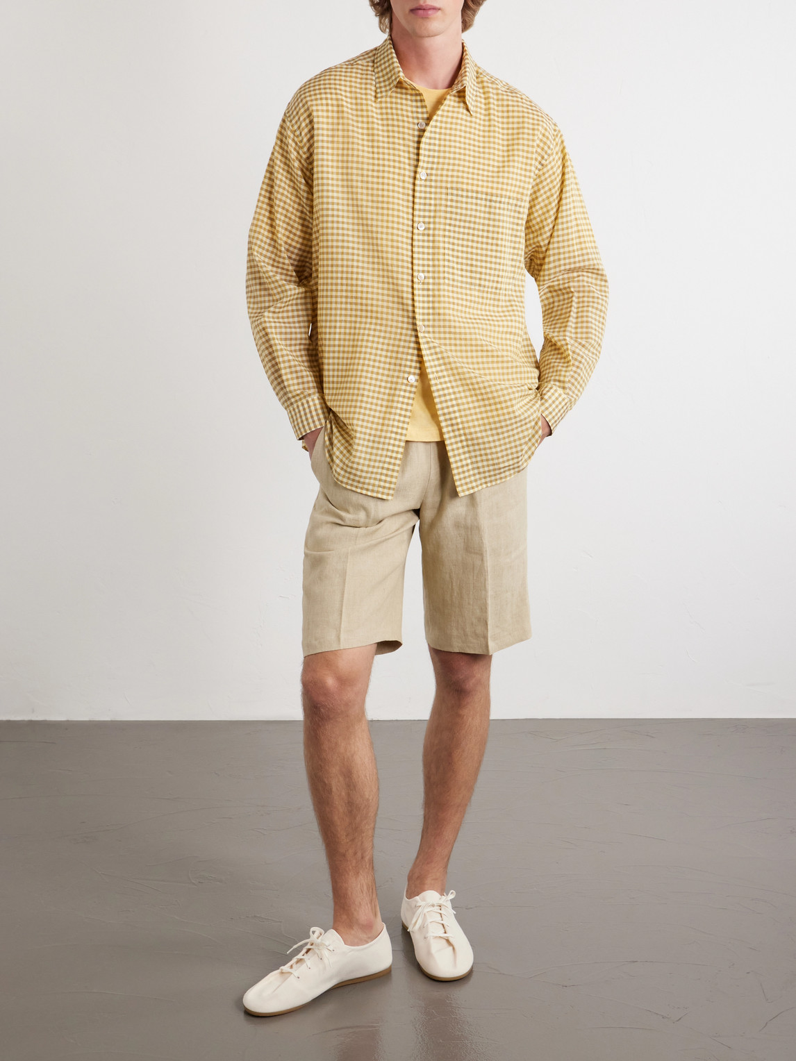 Cotton-Poplin Shirt Checked
