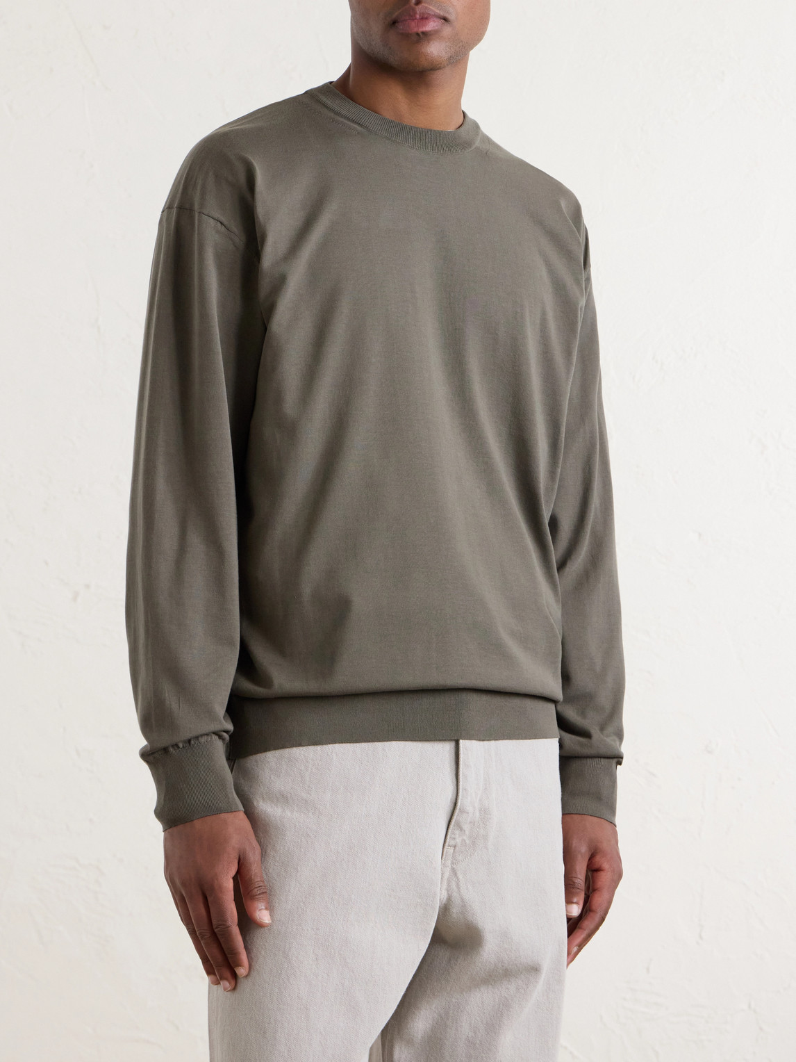  Auralee - Luster Knitted T-shirt - Men - Green - 4 