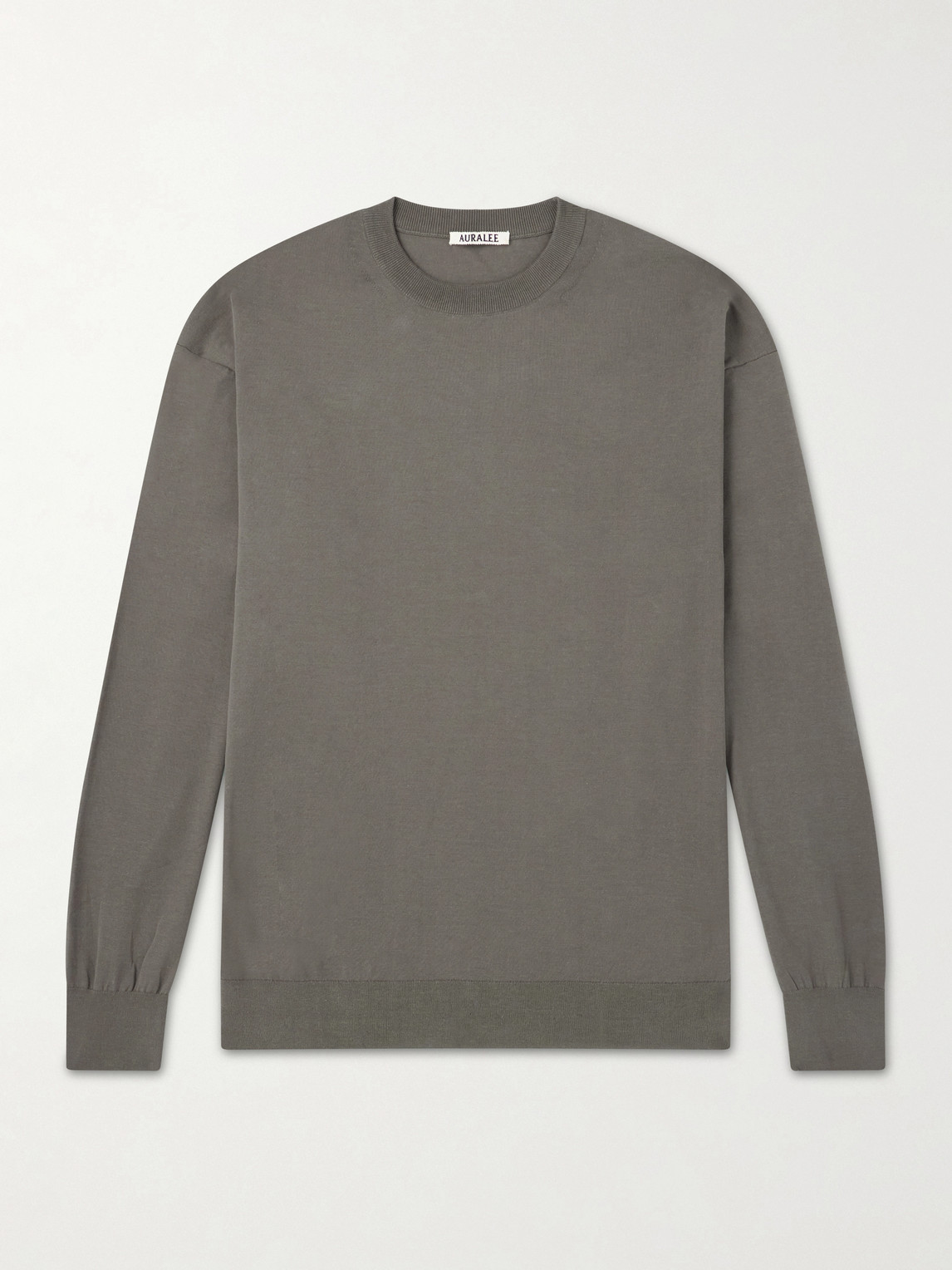 Auralee Luster Knitted T-shirt In Green