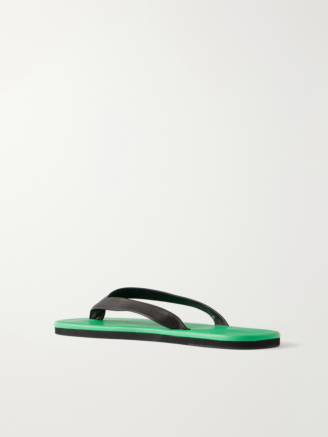 Auralee Leather Thong Sandals In Green