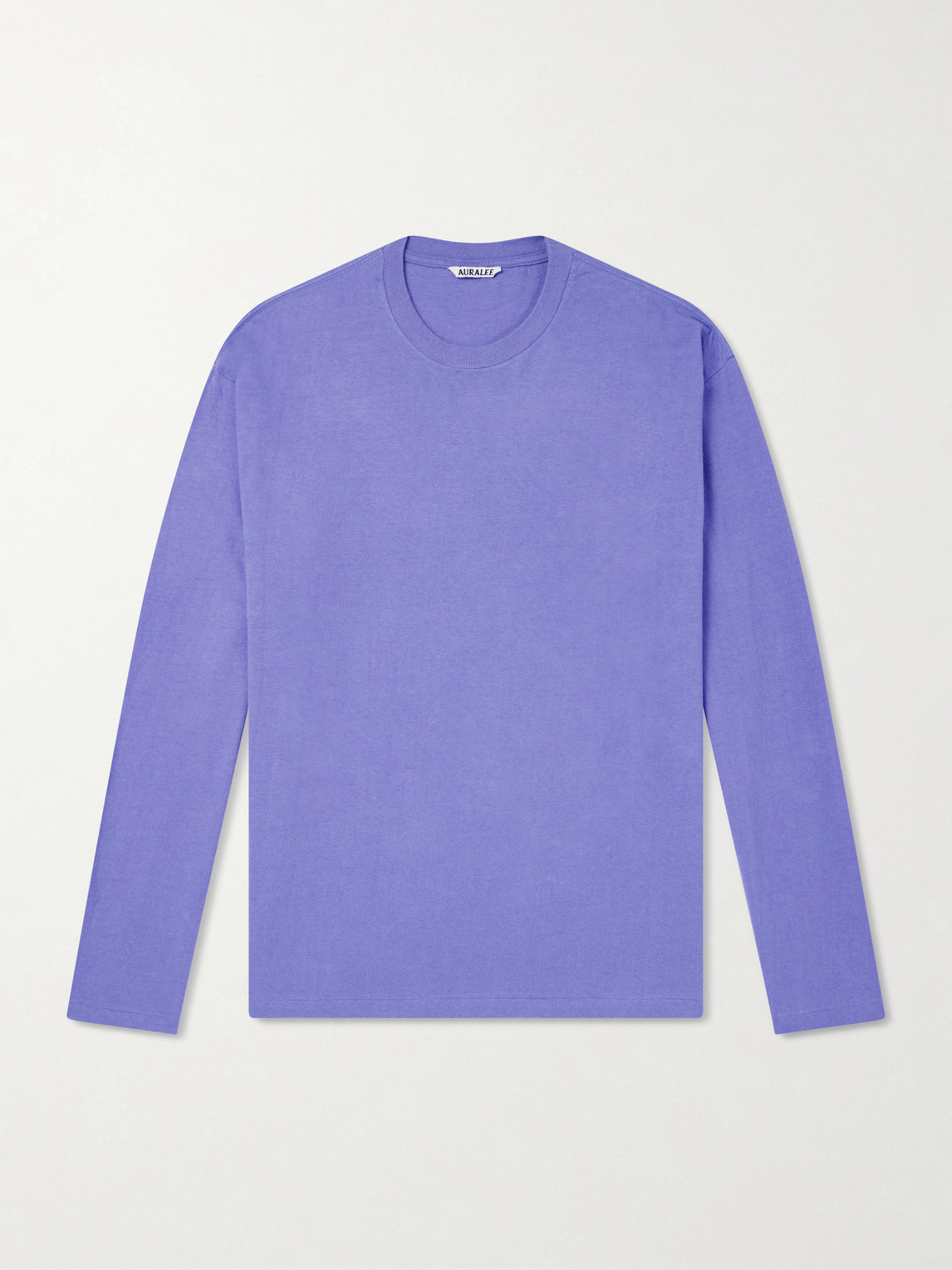 Auralee Organic Cotton-jersey T-shirt In Purple