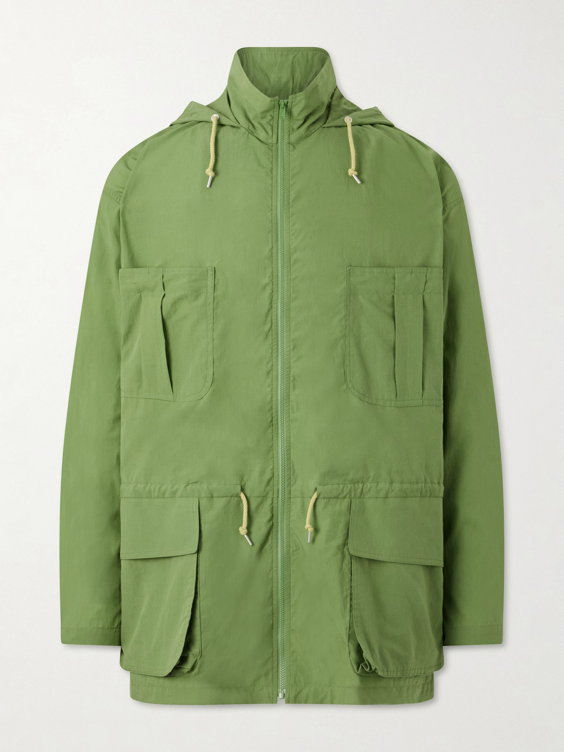 Auralee Cotton-poplin Blouson In Green
