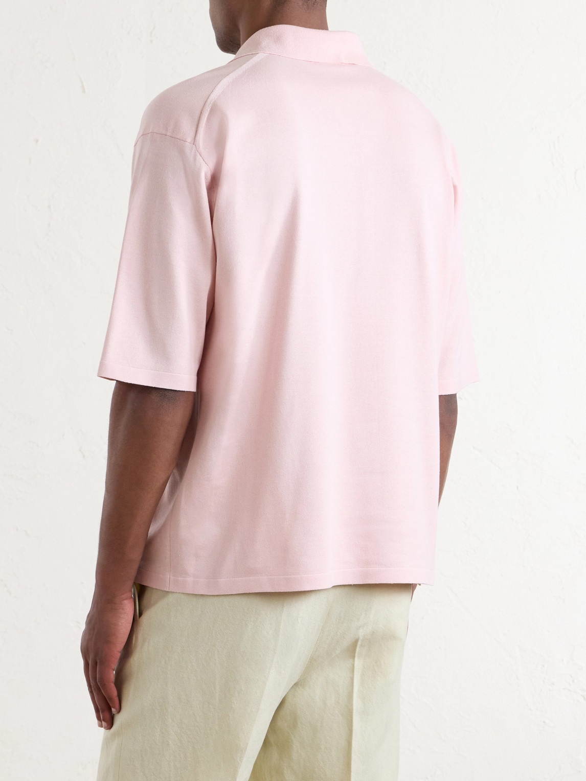 Knitted Silk Polo Shirt