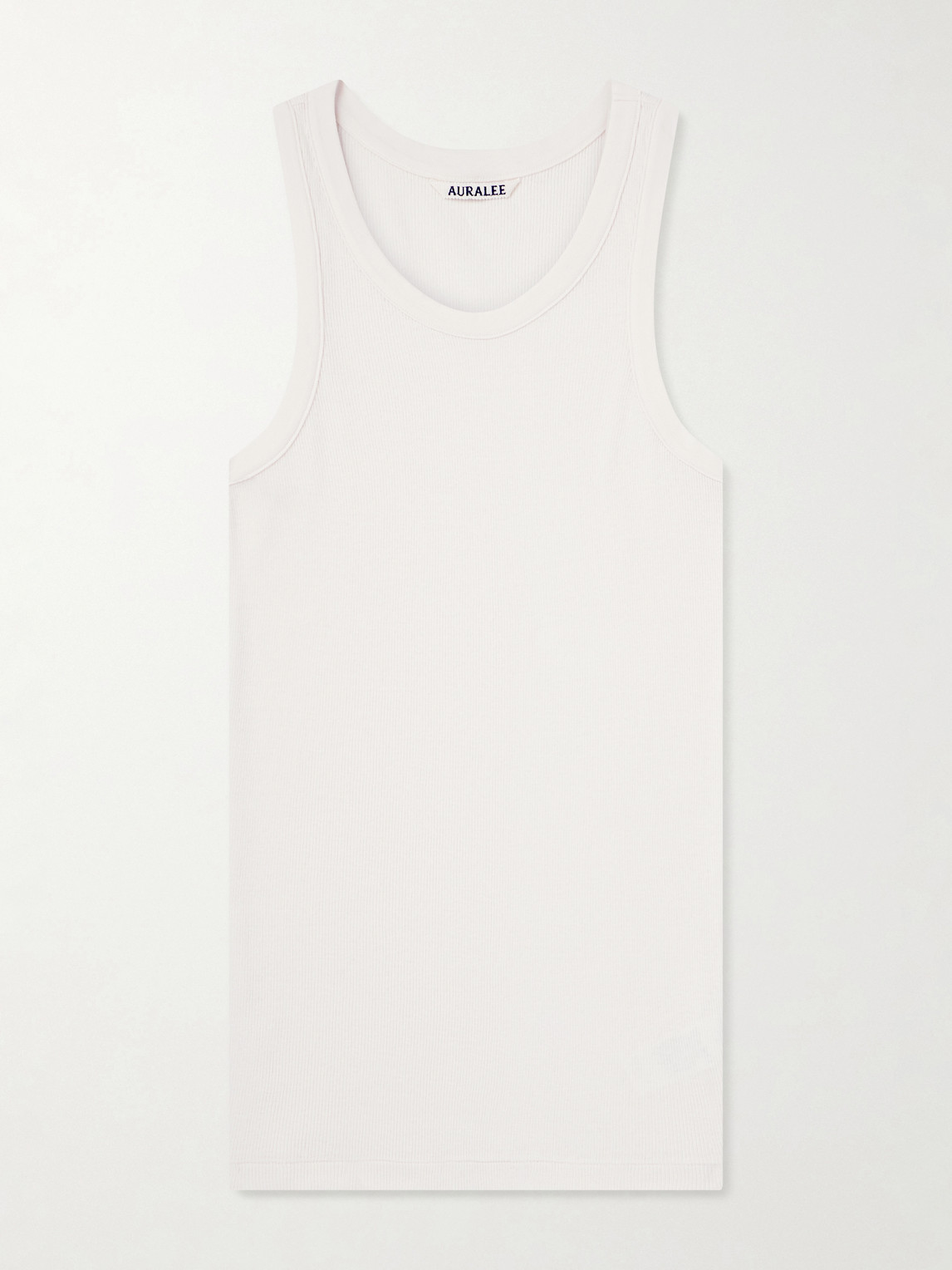Auralee Ribbed Organic Cotton-jersey Tank Top In White
