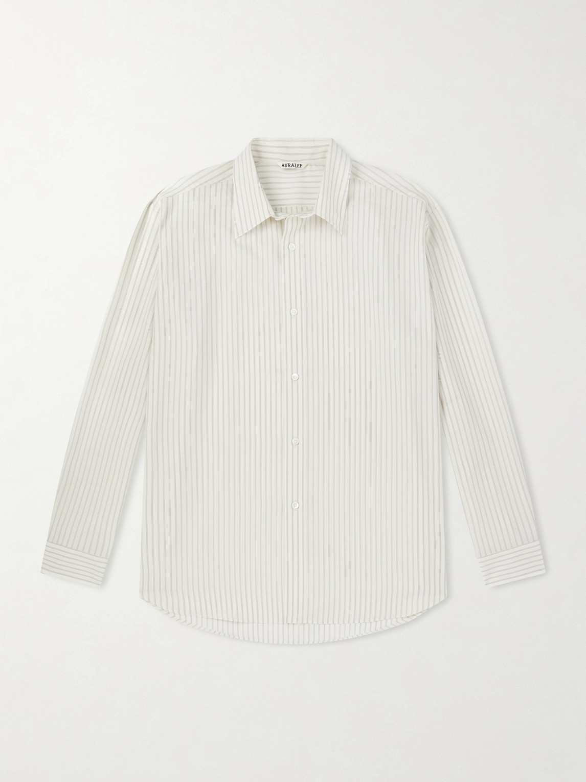 Auralee Striped Wool-Poplin Shirt - Men