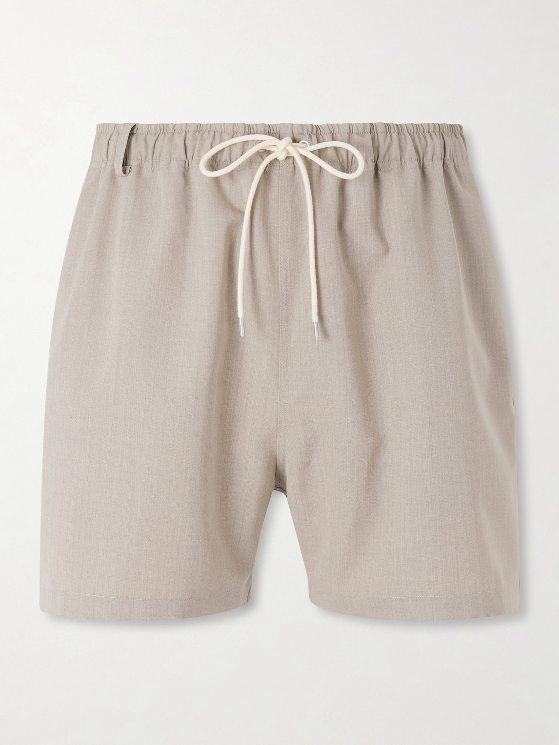 Auralee Wool Drawstring Shorts In Neutral