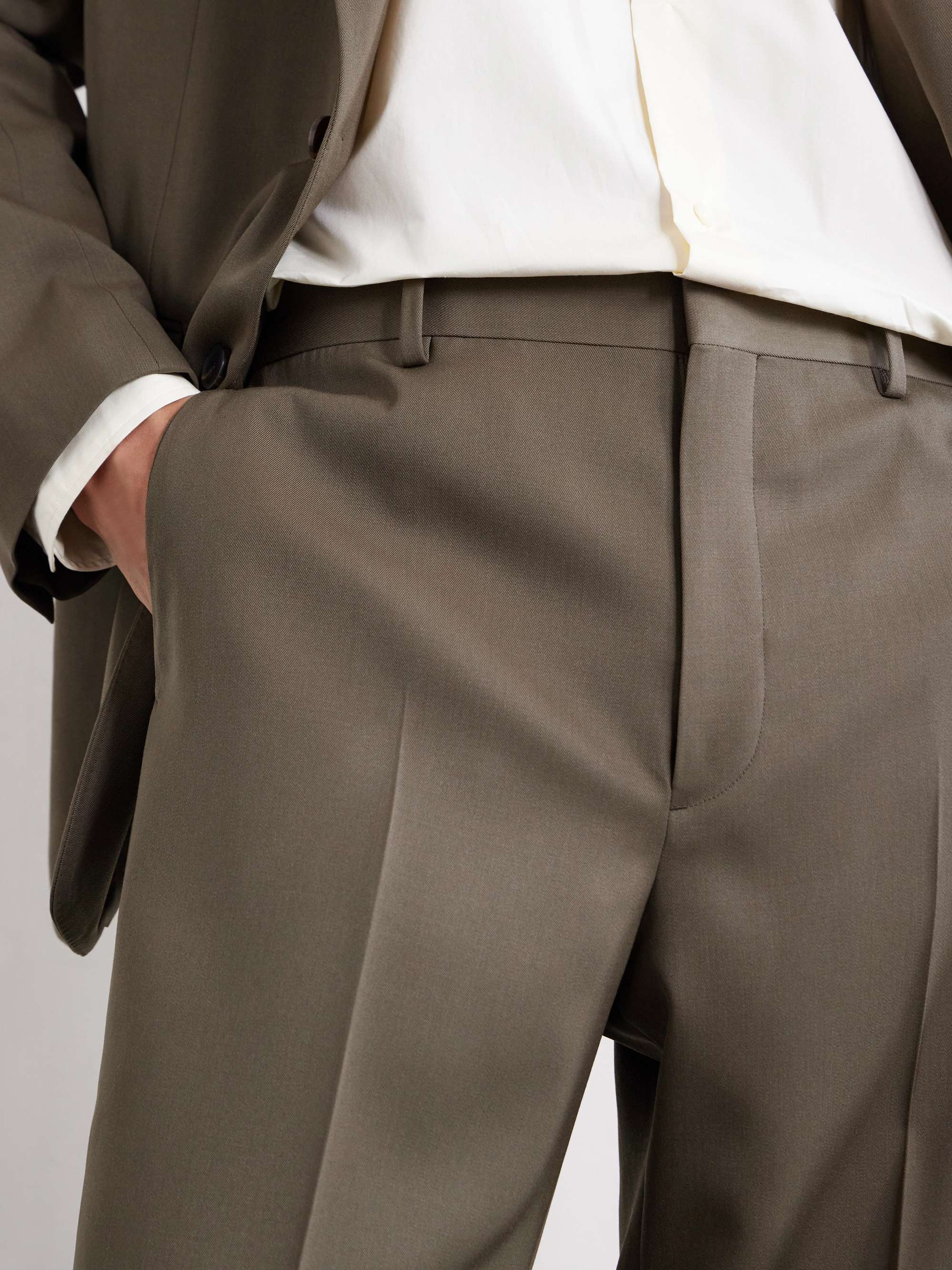 AURALEE Straight-Leg Wool-Gabardine Trousers for Men | MR PORTER