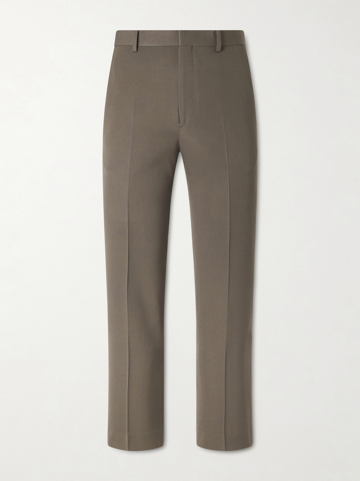 Auralee Straight-leg Wool-gabardine Trousers In Brown