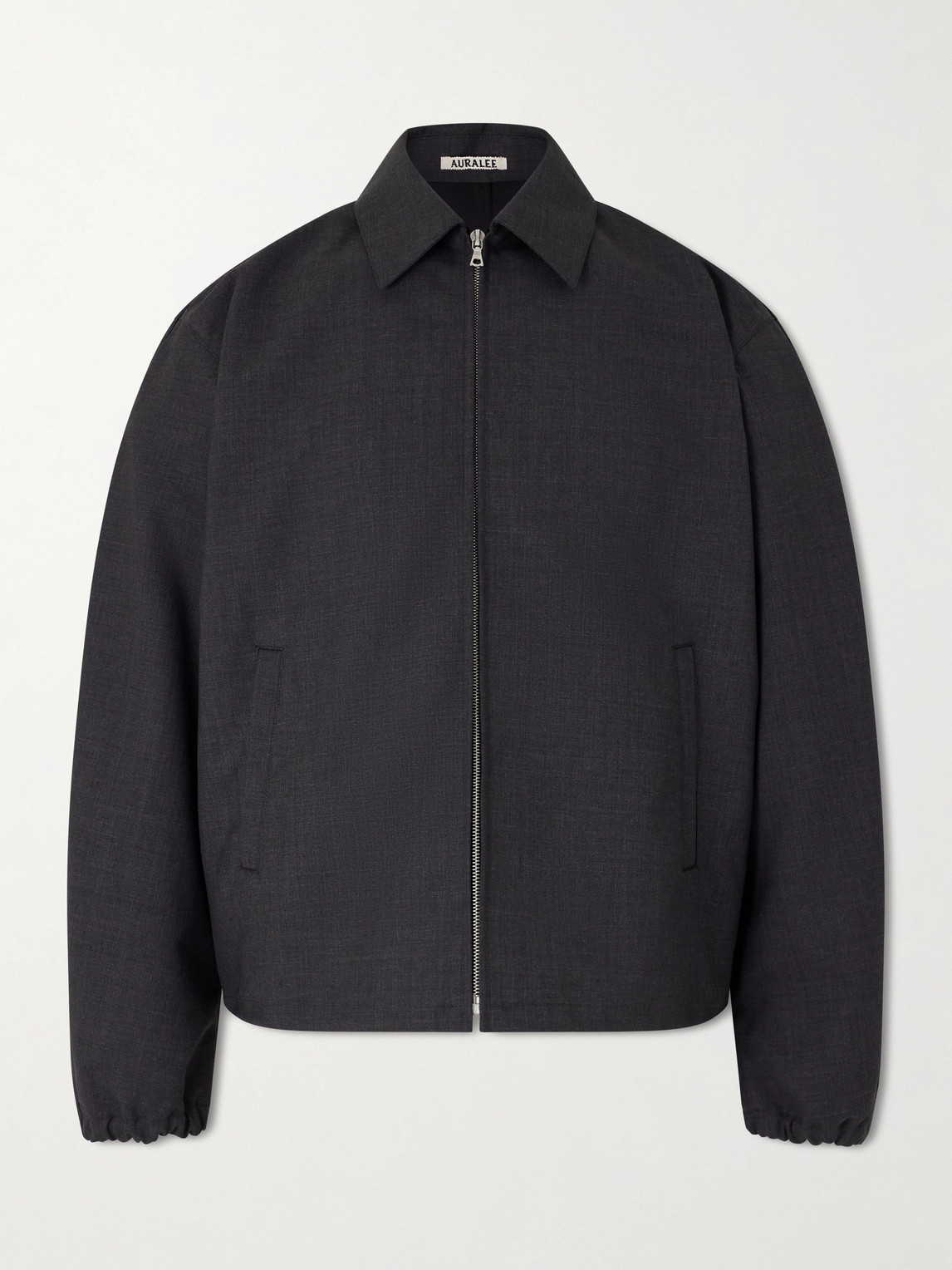 Auralee Wool Blouson Jacket In Gray