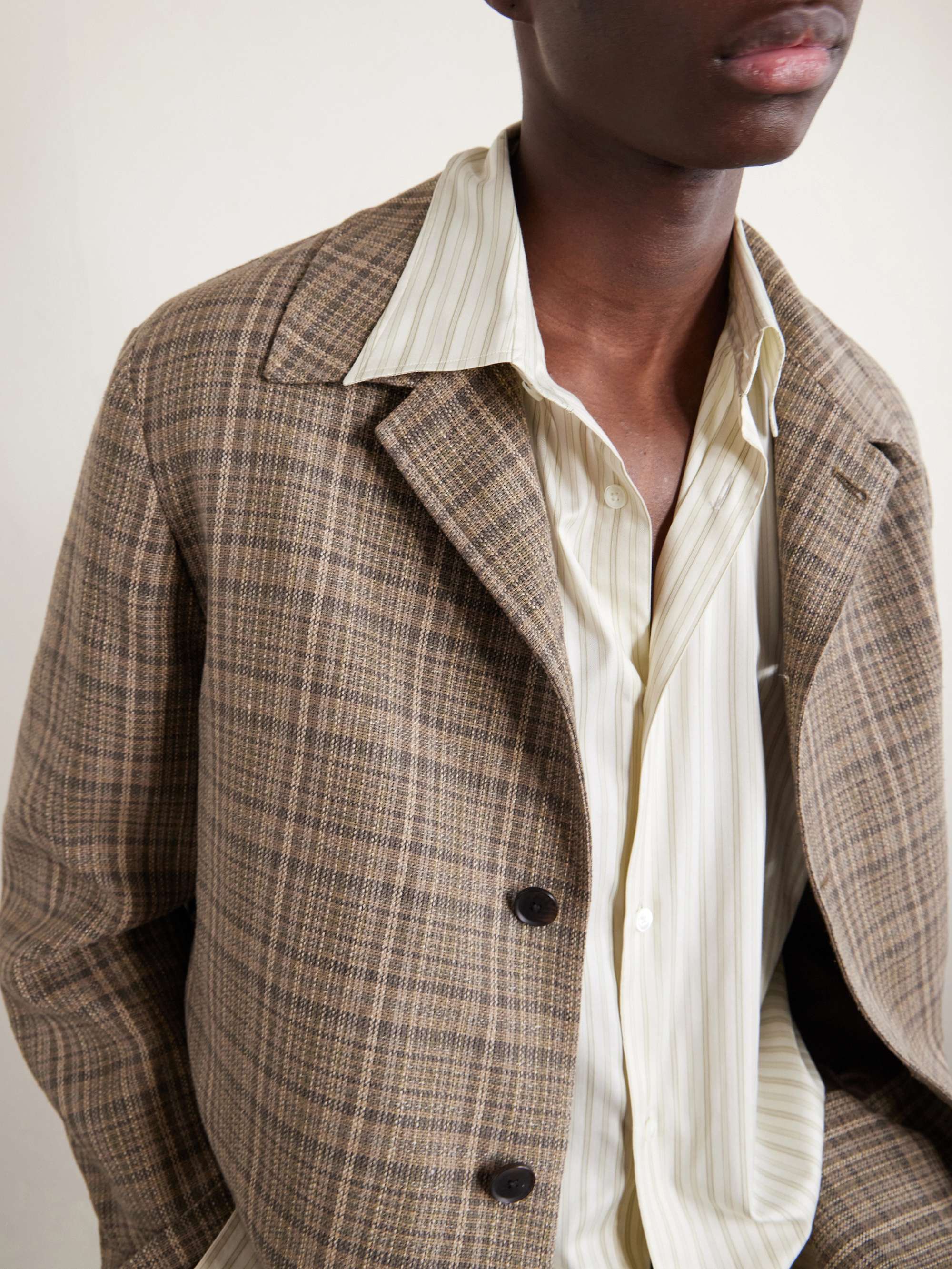 AURALEE Striped Cotton and Silk-Blend Shirt for Men | MR PORTER