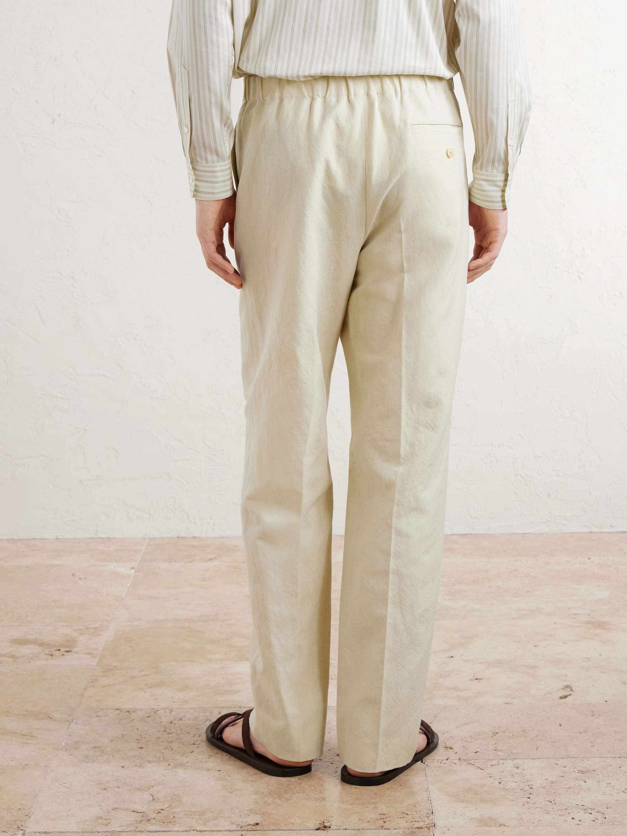 AURALEE Straight-Leg Wool, Cotton and Linen-Blend Oxford