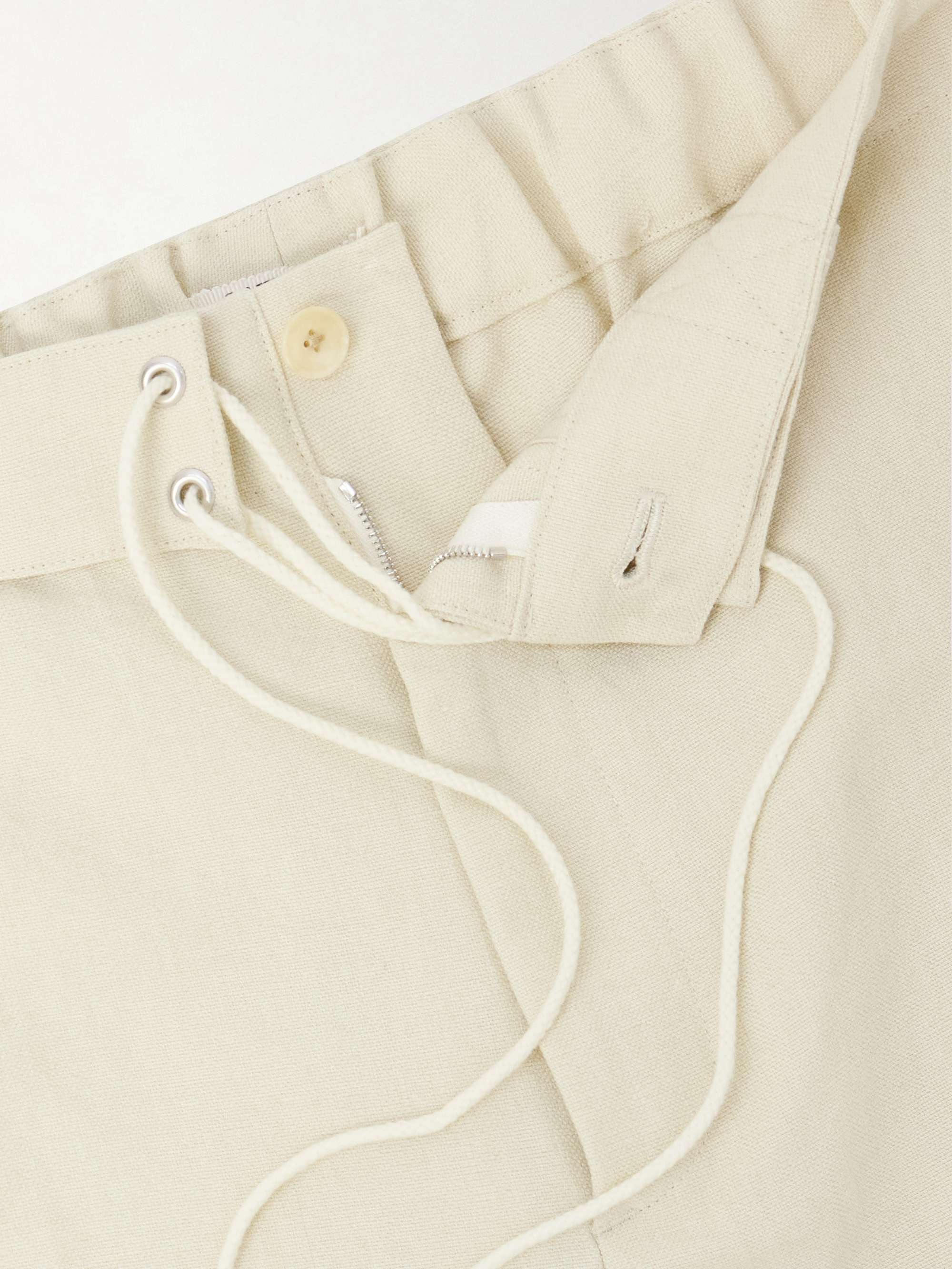 AURALEE Straight-Leg Wool, Cotton and Linen-Blend Oxford