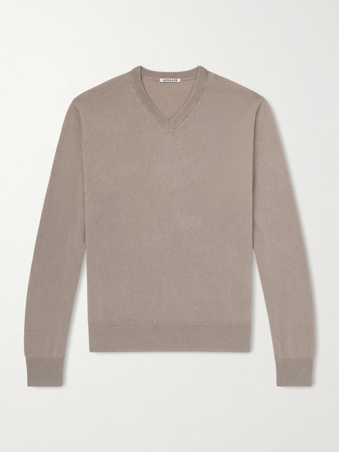 Auralee Cashmere And Silk-blend Sweater In Brown
