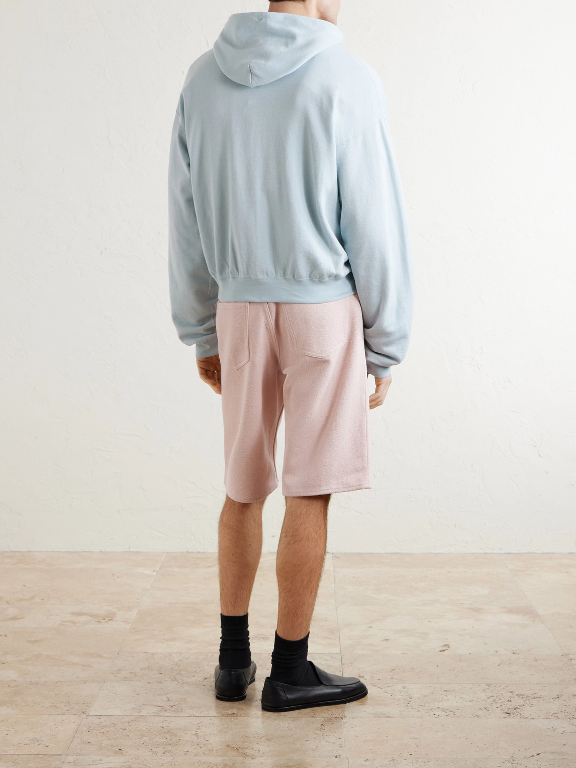  Auralee - Wide-leg Silk Shorts - Men - Pink - 3 