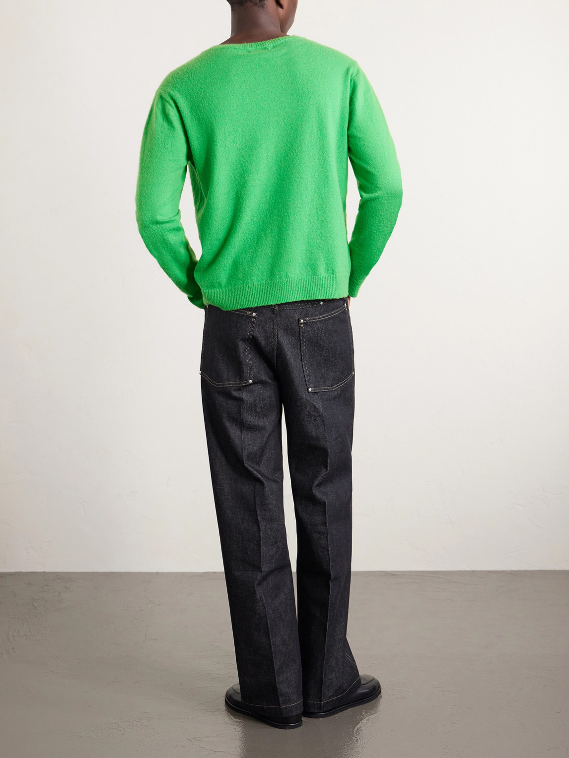 Brushed Cashmere And Cotton-Blend Sweater