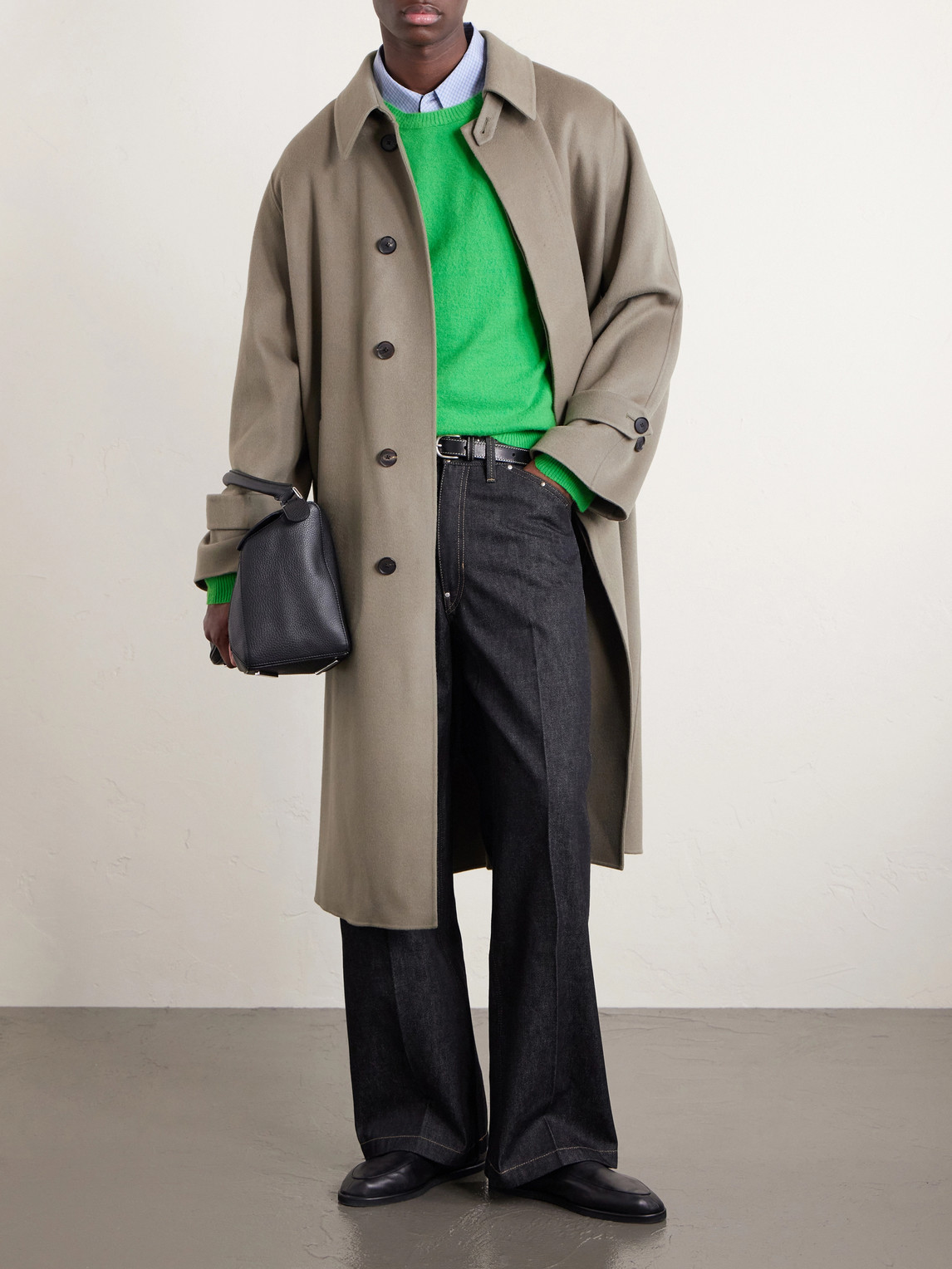 Brushed Cashmere And Cotton-Blend Sweater