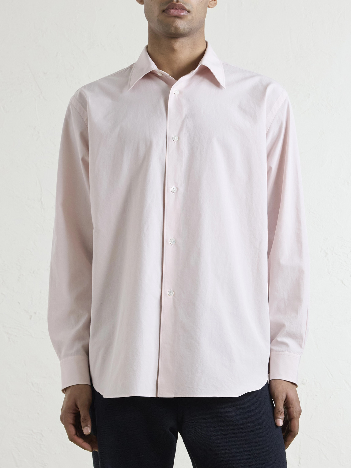  Auralee - Cotton-poplin Shirt - Men - Pink - 4 