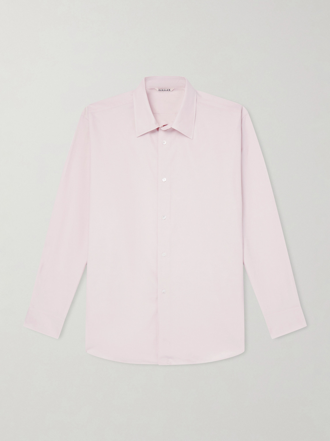 Auralee Cotton-chambray Shirt In Pink