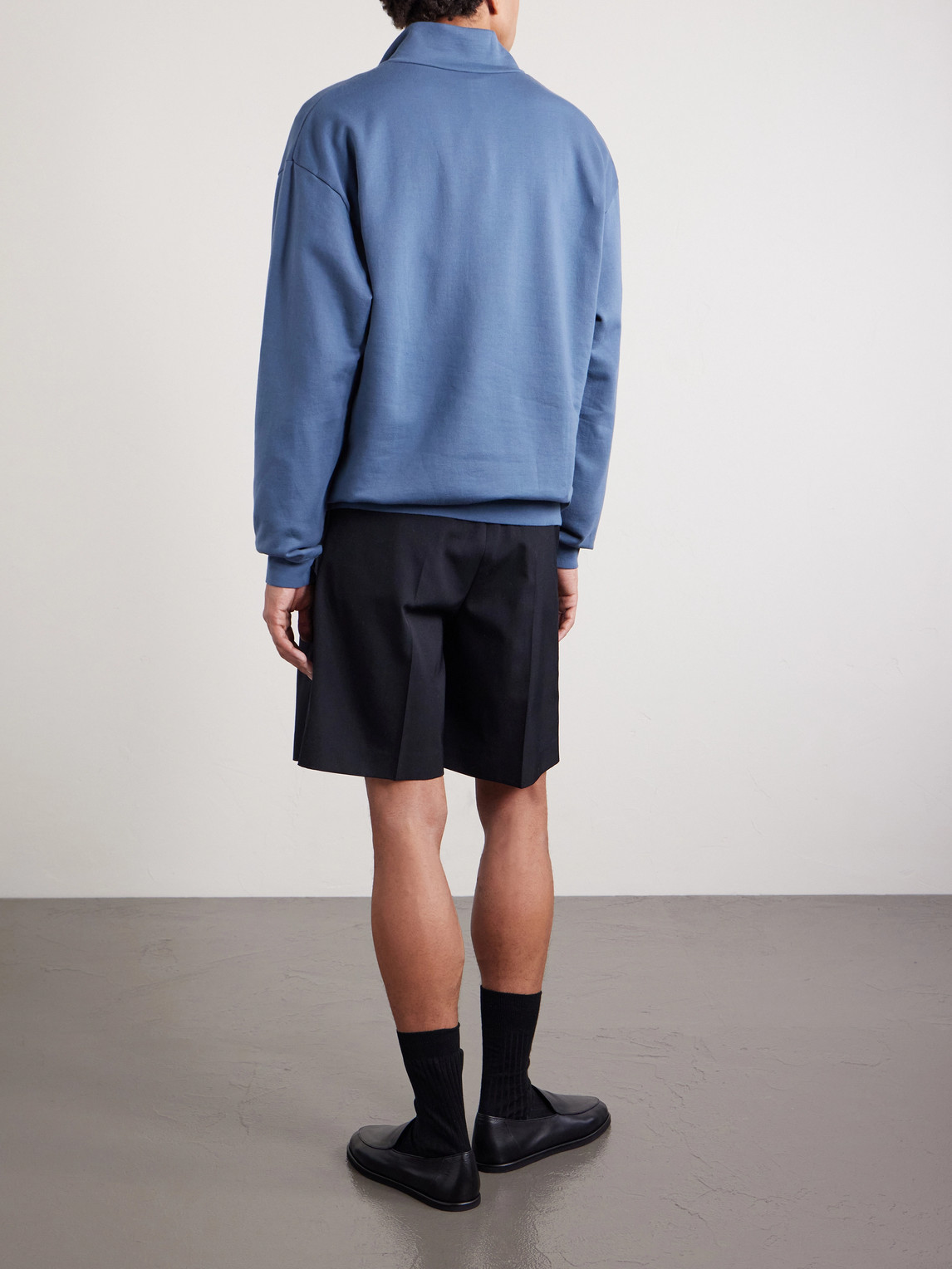  Auralee - Cotton Half-zip Sweatshirt - Men - Blue - 3 