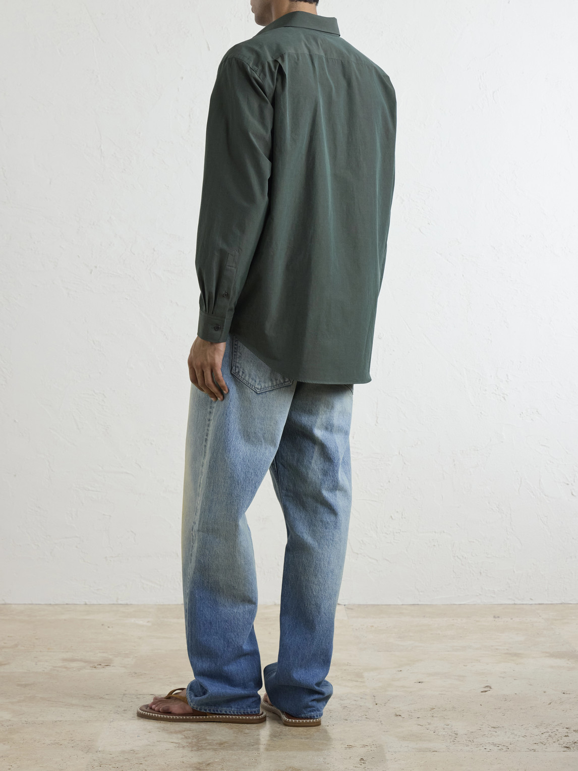  Auralee - Cotton-poplin Shirt - Men - Green - 3 